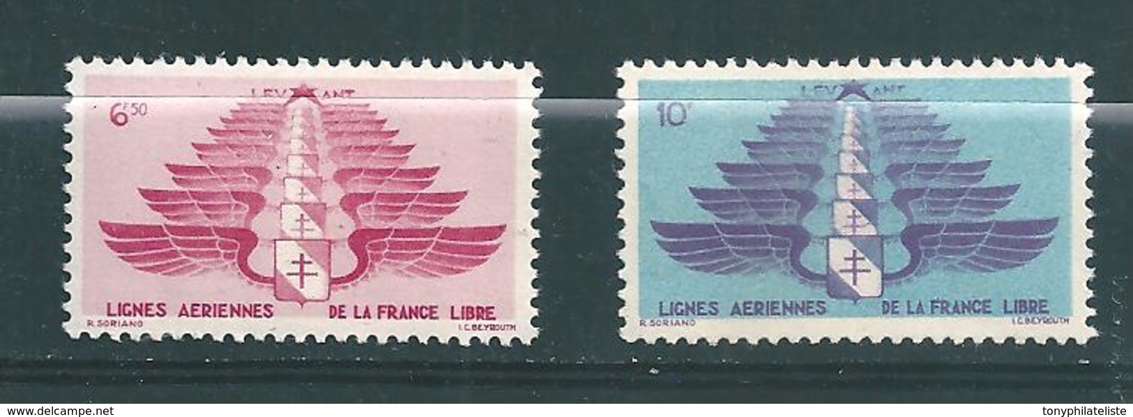 Colonie  PA Du Levant  De 1942  N°5 Et 6  Neufs * - Unused Stamps