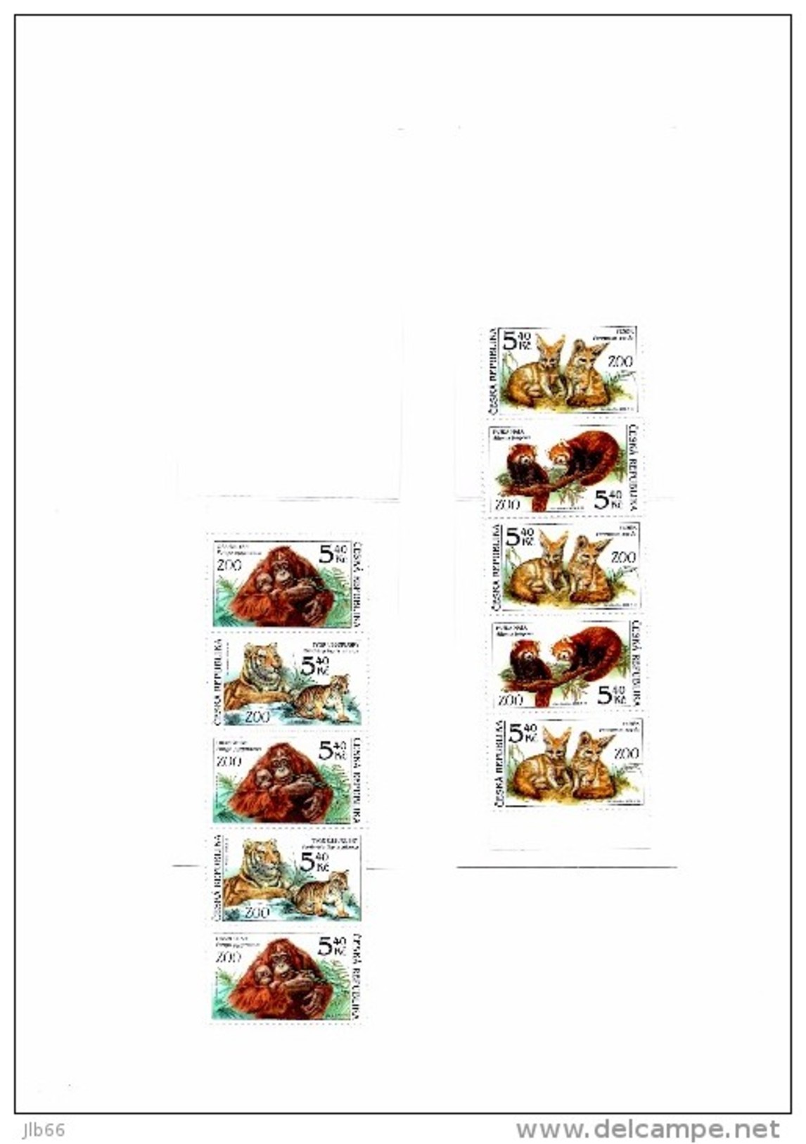 2 Carnets MH 98 Et  MH 101 ( YT 281/284)  Zoo De Prague : Fennec Panda Tigre Ourang-Outan - Neufs