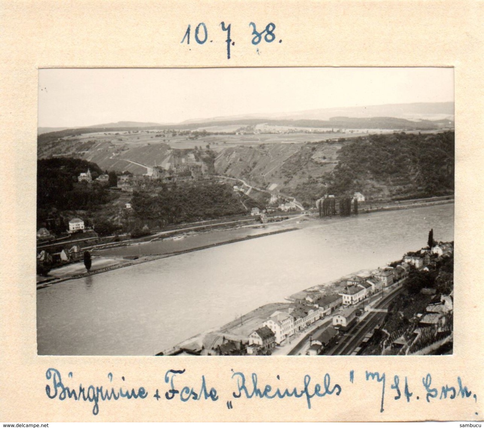 St. Goarshausen - Blick Aus Stadt Von Oben 10.07.38 - Orte