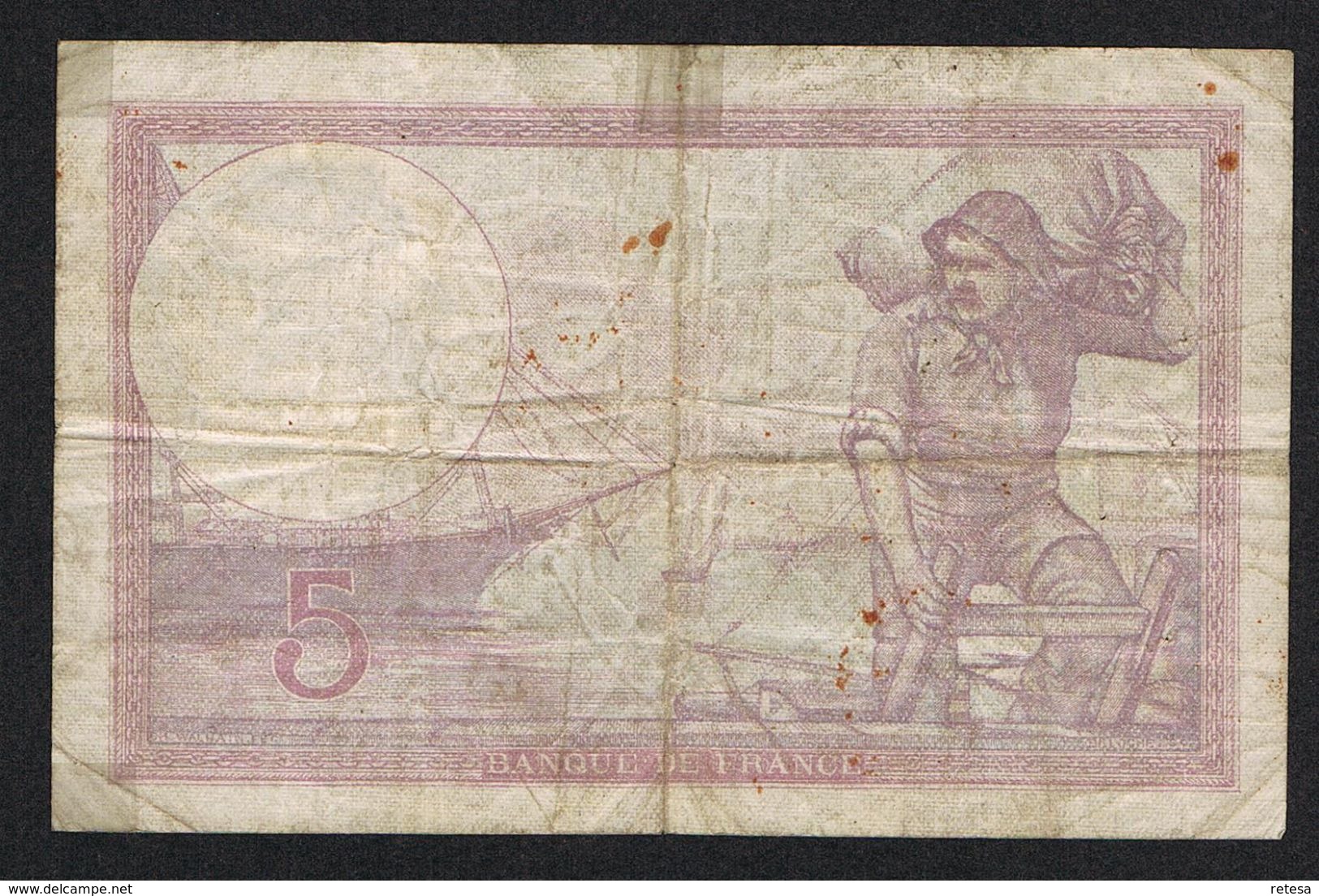 ) FRANKRIJK  5 FRANCS " VIOLET " EF.16=2=1933.EF - 5 F 1917-1940 ''Violet''