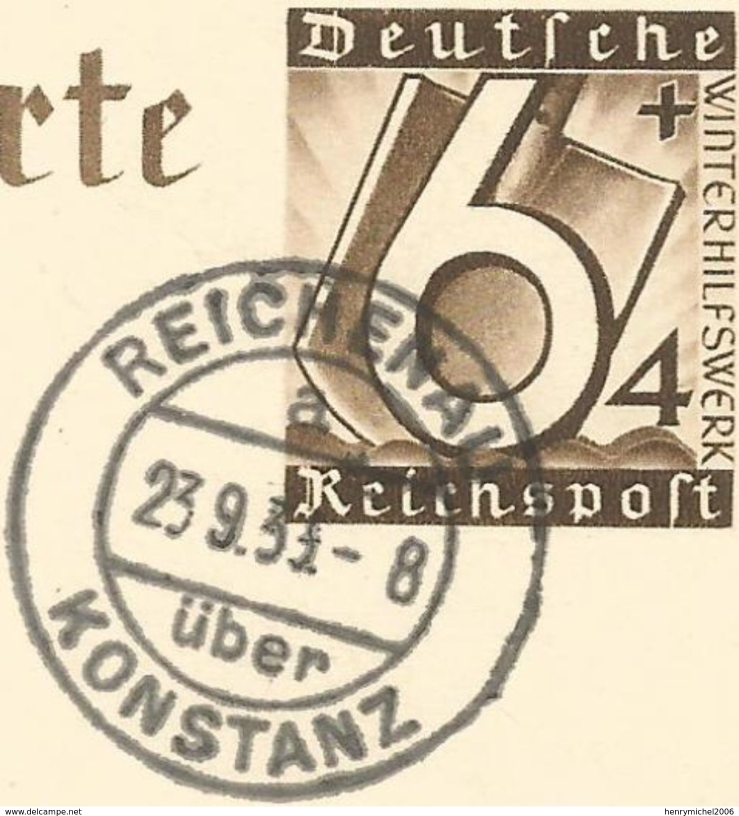 Entier Postal Hitler  Marcophilie Reihenau Konstanz  1933 - 1936 Erfter Spatenftich 1000km Lutobahn Fertig Autoroute - Autres & Non Classés