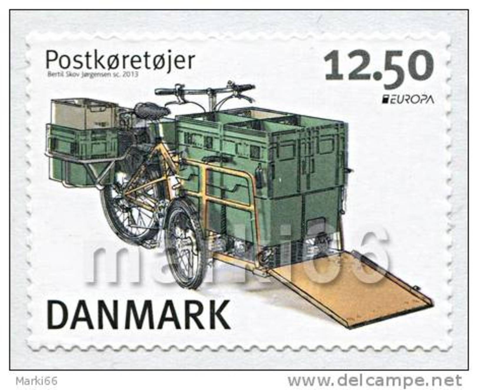 Denmark - 2013 - Europa CEPT - Post Vehicles - Mint Self-adhesive Stamp - Ongebruikt