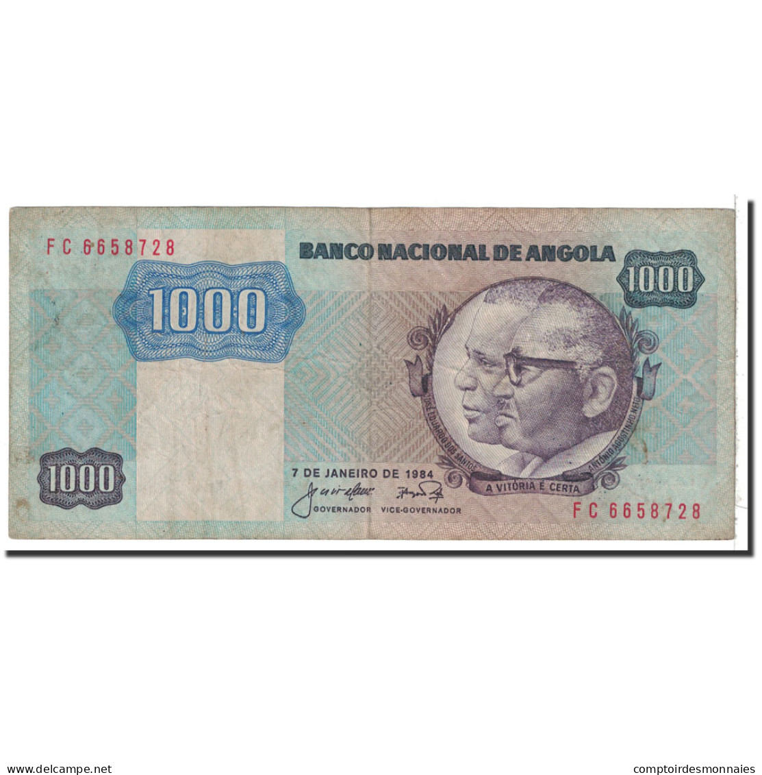 Billet, Angola, 1000 Kwanzas, 1984, 1984-01-07, KM:121a, TB - Angola