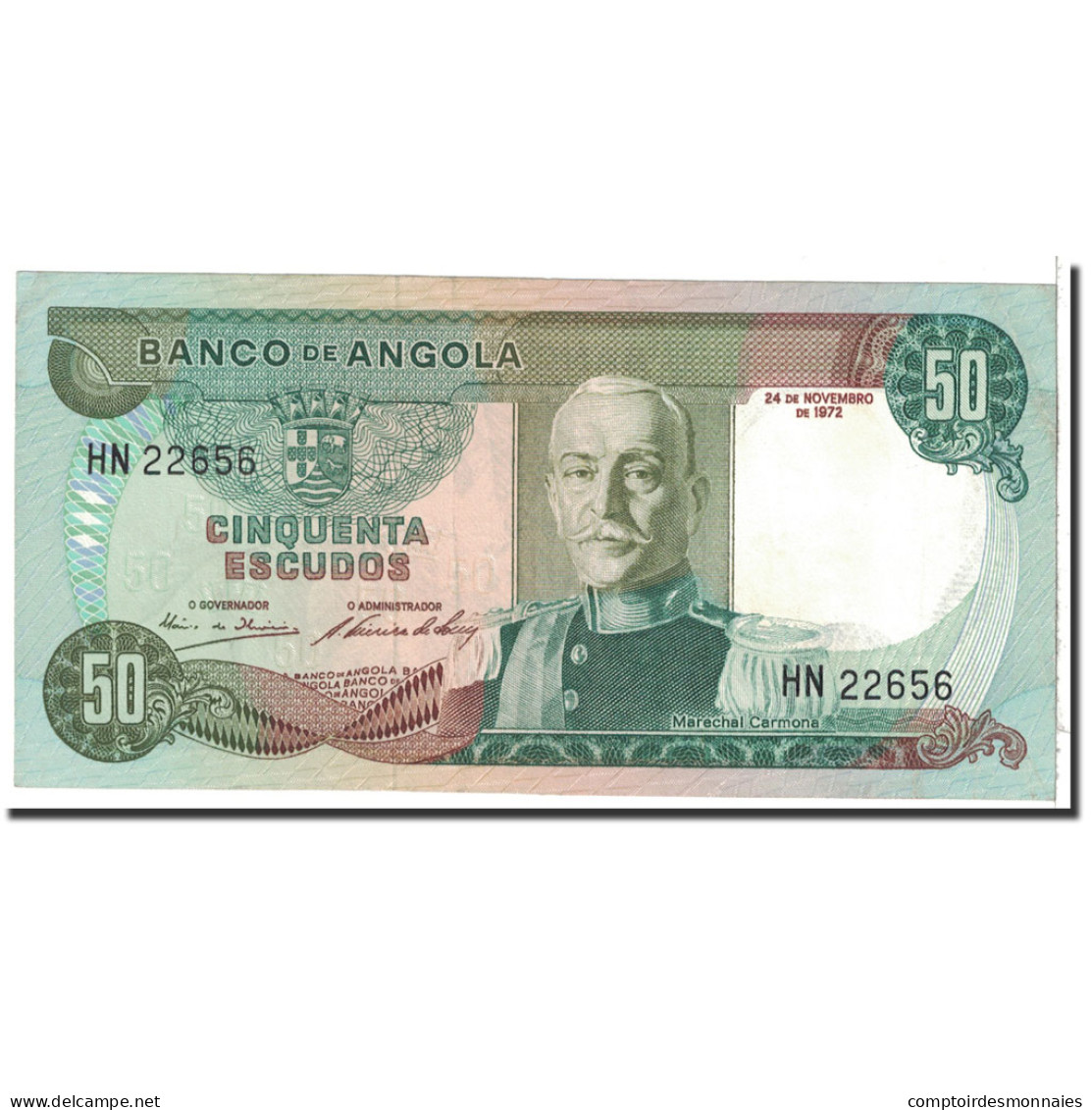 Billet, Angola, 50 Escudos, 1972, 1972-11-24, KM:100, SUP - Angola