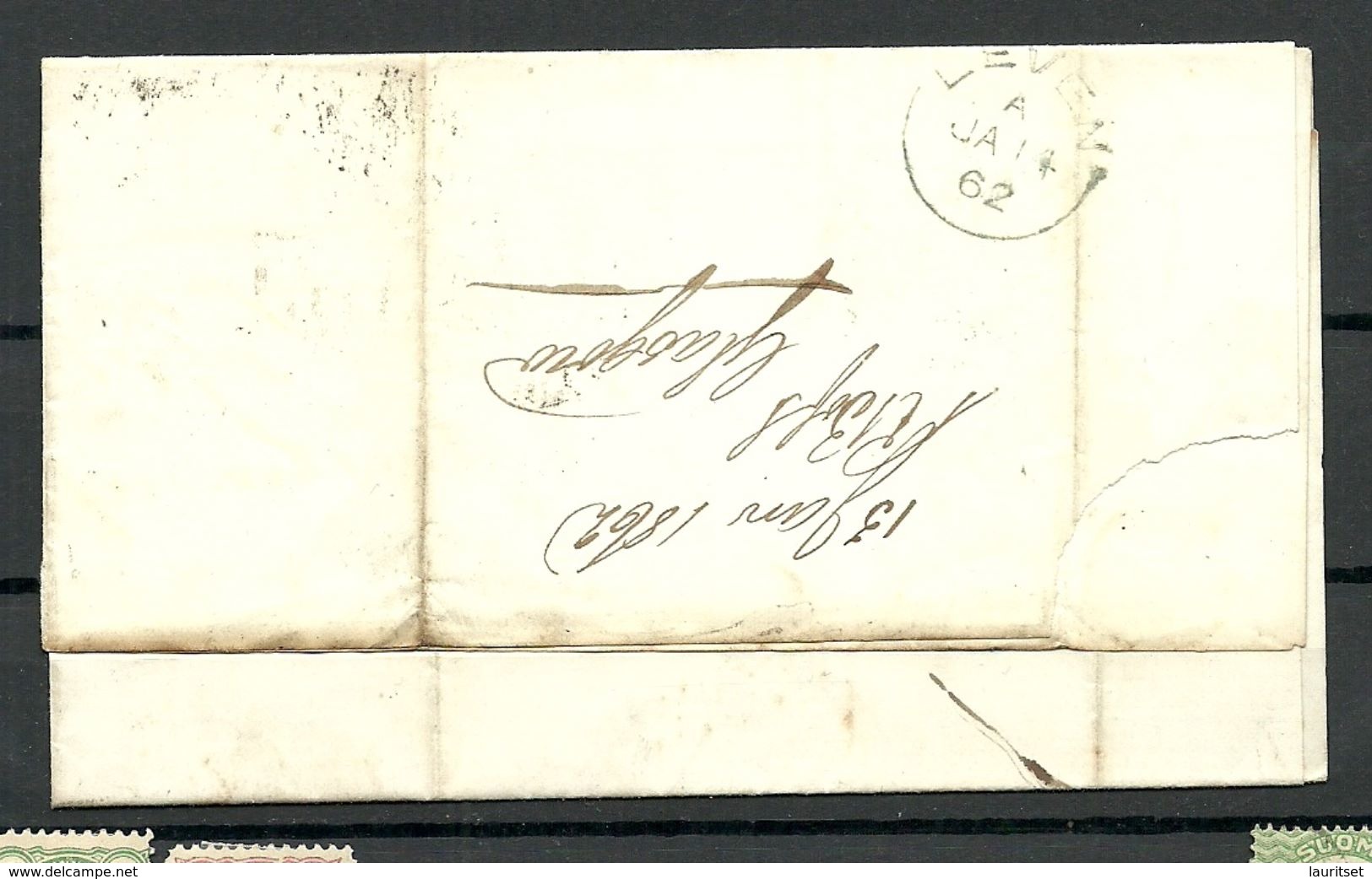 Great Britain 1862 Letter With Michel 10 As Single Royal Bank Of Scotland - Brieven En Documenten