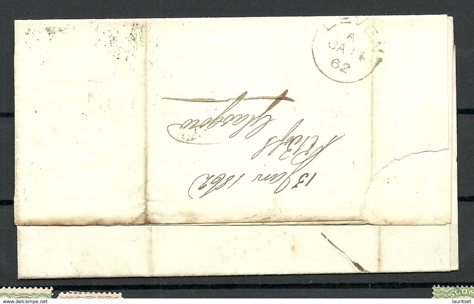 Great Britain 1862 Letter With Michel 10 As Single Royal Bank Of Scotland - Briefe U. Dokumente