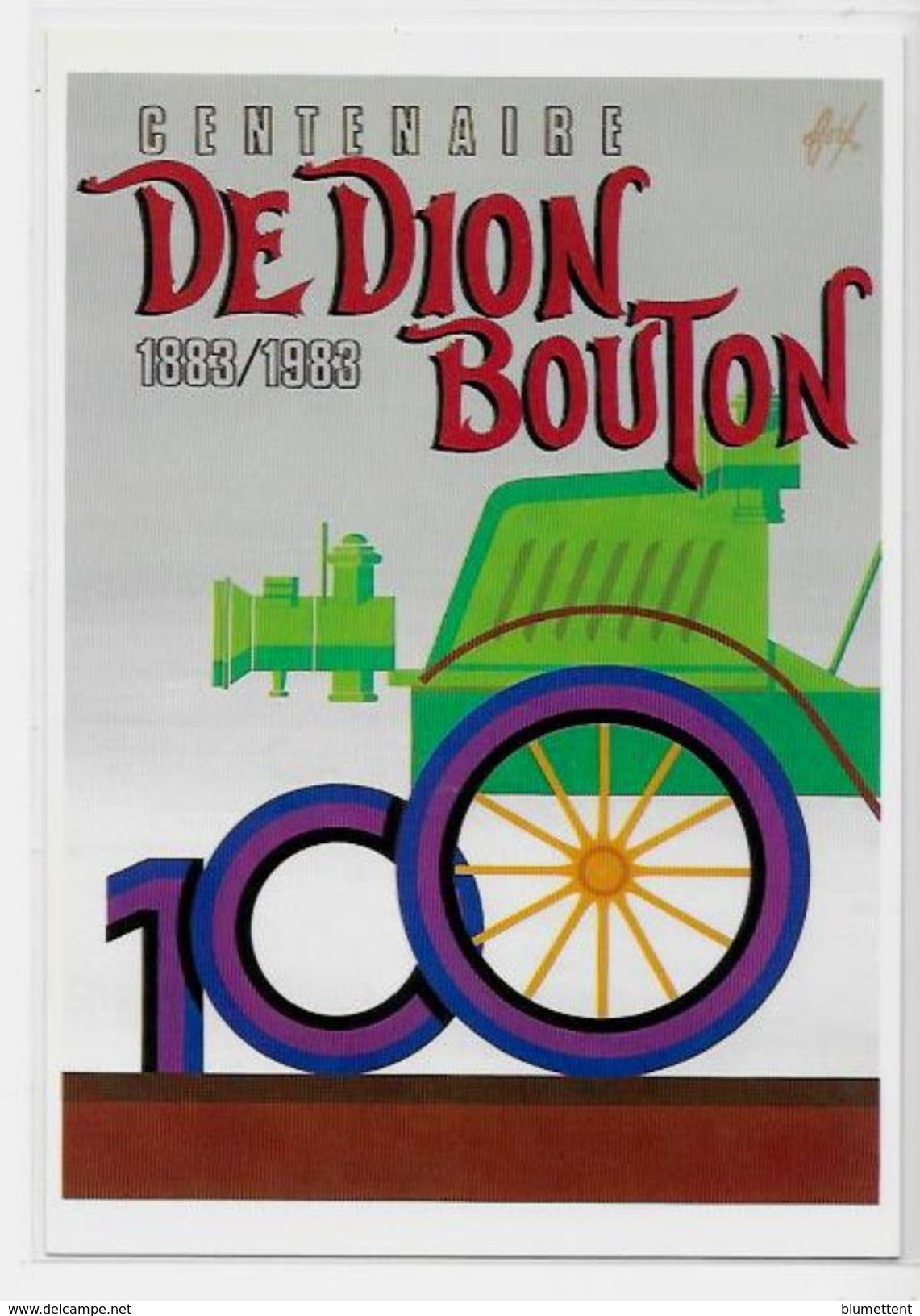 CPM Foré Affiche Affichiste Non Circulé Signé Autographe Au Dos N° 64 De Dion Bouton - Fore