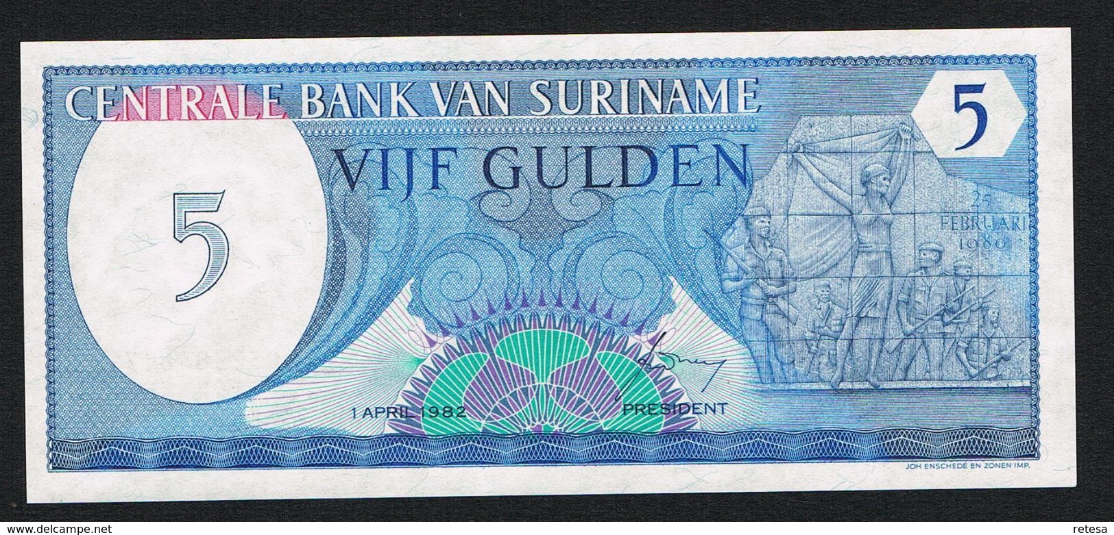 ) SURINAME  5 GULDEN 1982 FDC - Surinam