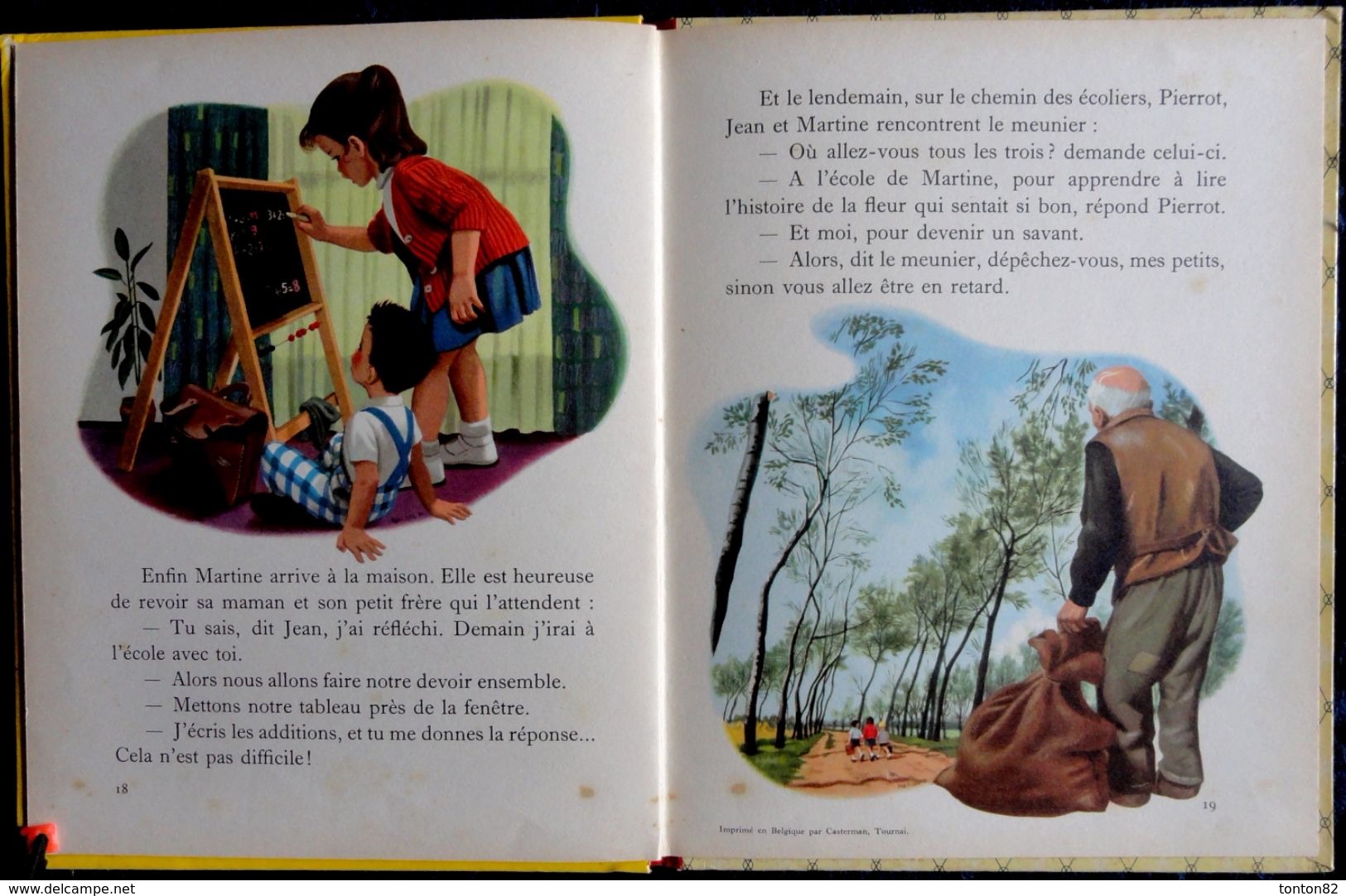 G. Delahaye / M. Marlier - Martine à l'école - Collection   " Farandole " - Casterman - ( 1966 ) .