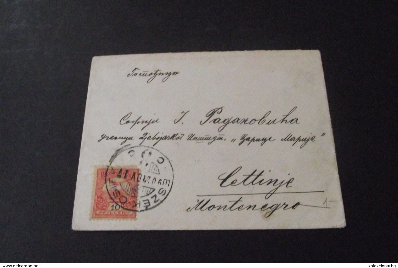 639. Pismo Eszek Osijek-Cetinje 1902 - Prephilately