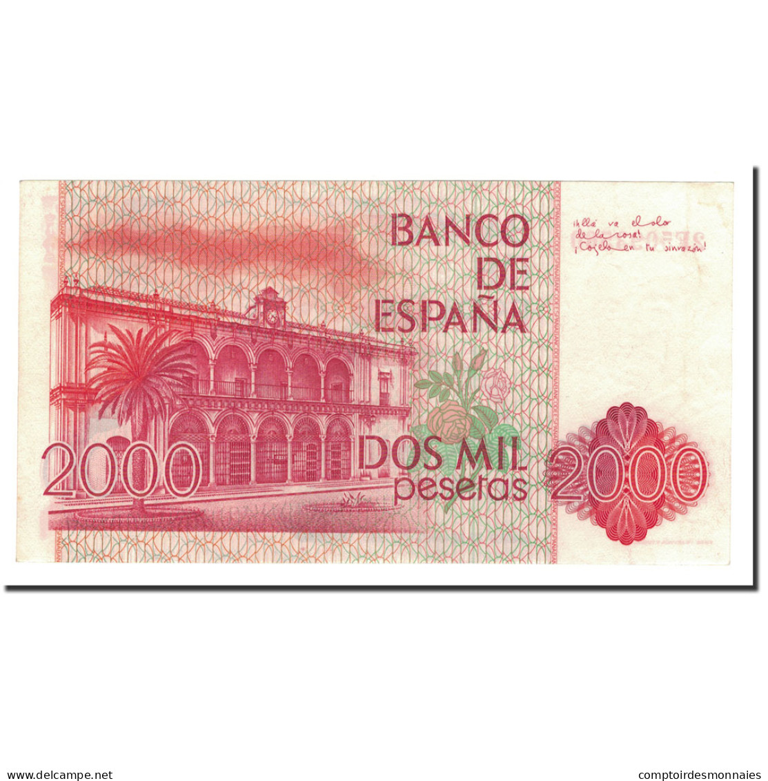 Billet, Espagne, 2000 Pesetas, 1980, 1980-07-22, KM:159, NEUF - [ 4] 1975-… : Juan Carlos I