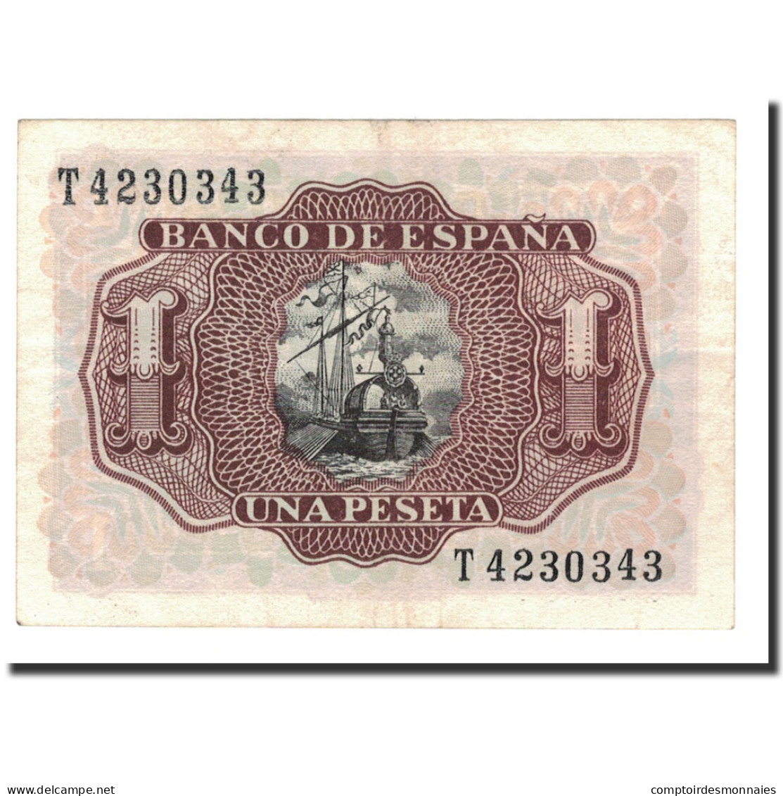 Billet, Espagne, 1 Peseta, 1953, 1953-07-22, KM:144a, SPL - 1-2 Pesetas