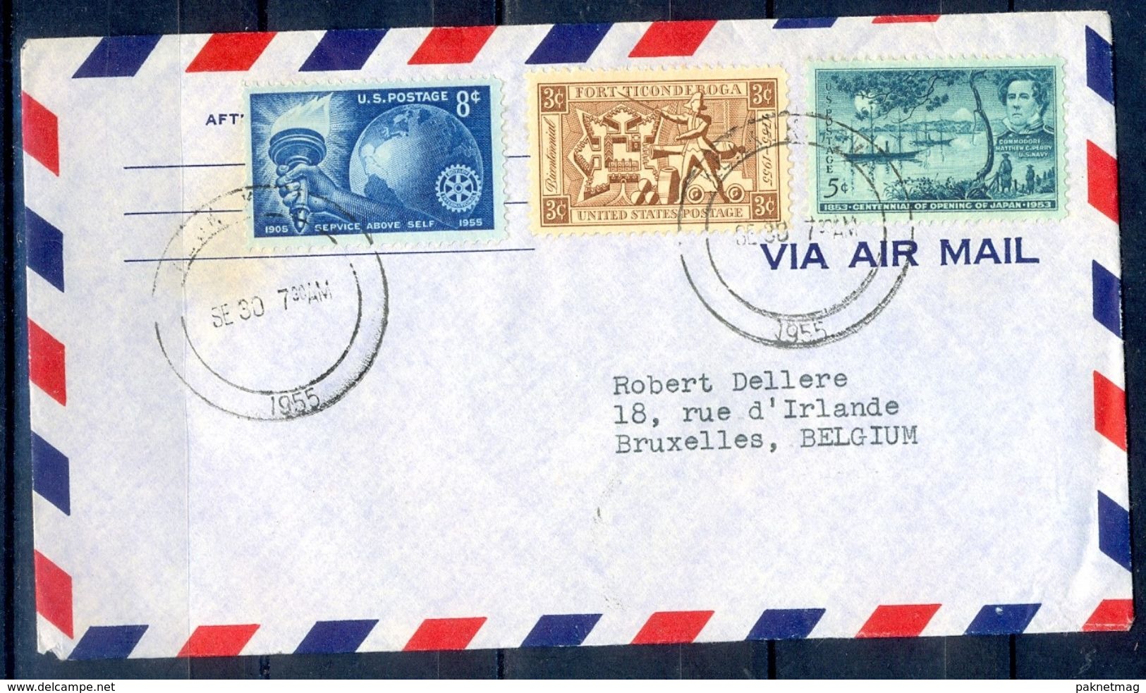 G285- USA United States Postal History Cover. Post To Belgium. Sea Life. Ship. - Other & Unclassified