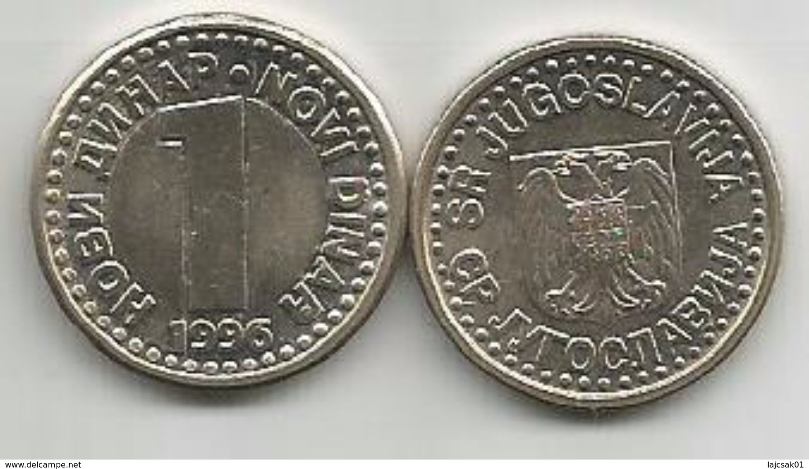 Yugoslavia 1 Novi Dinar 1996. AUNC  KM#168 - Yougoslavie