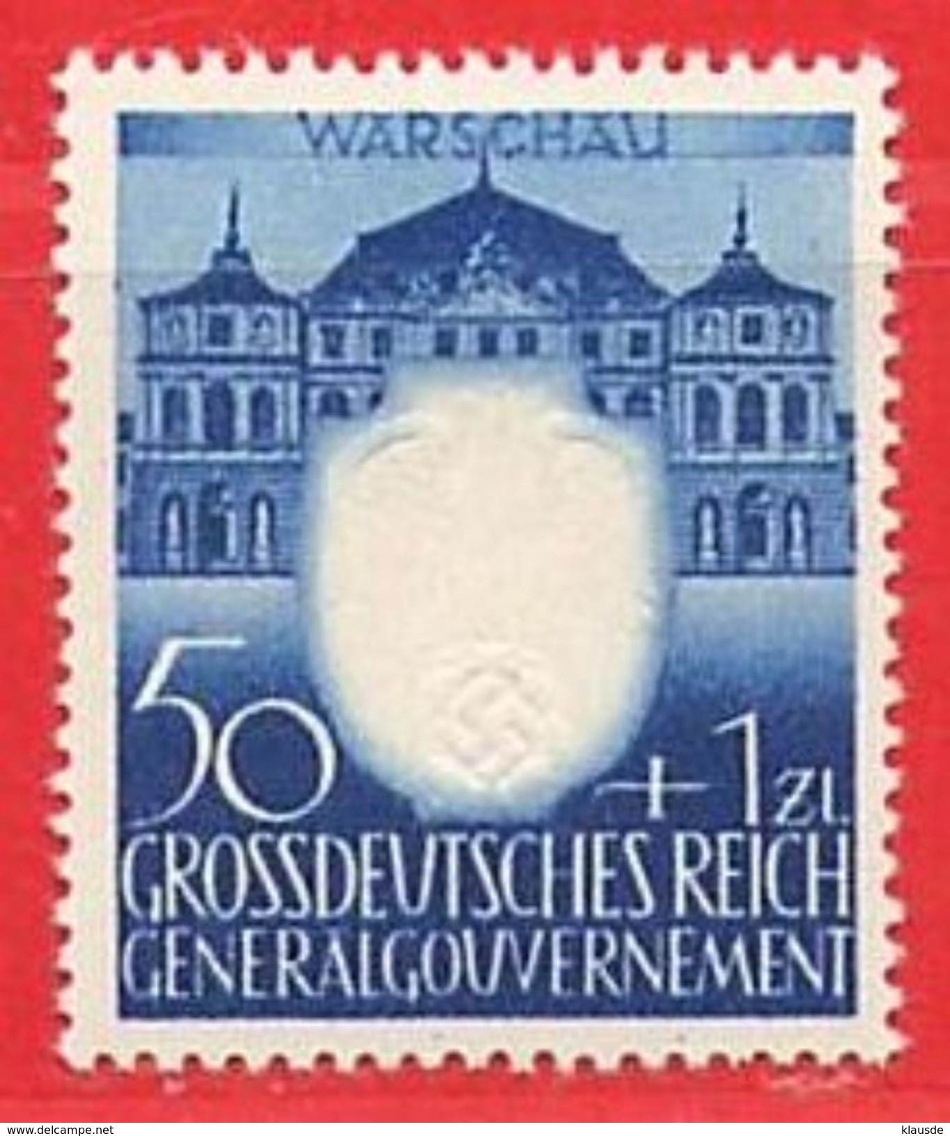 MiNr.108 Xx Deutschland Besetzungsausgaben II. Weltkrieg Generalgouvernement - Generalregierung