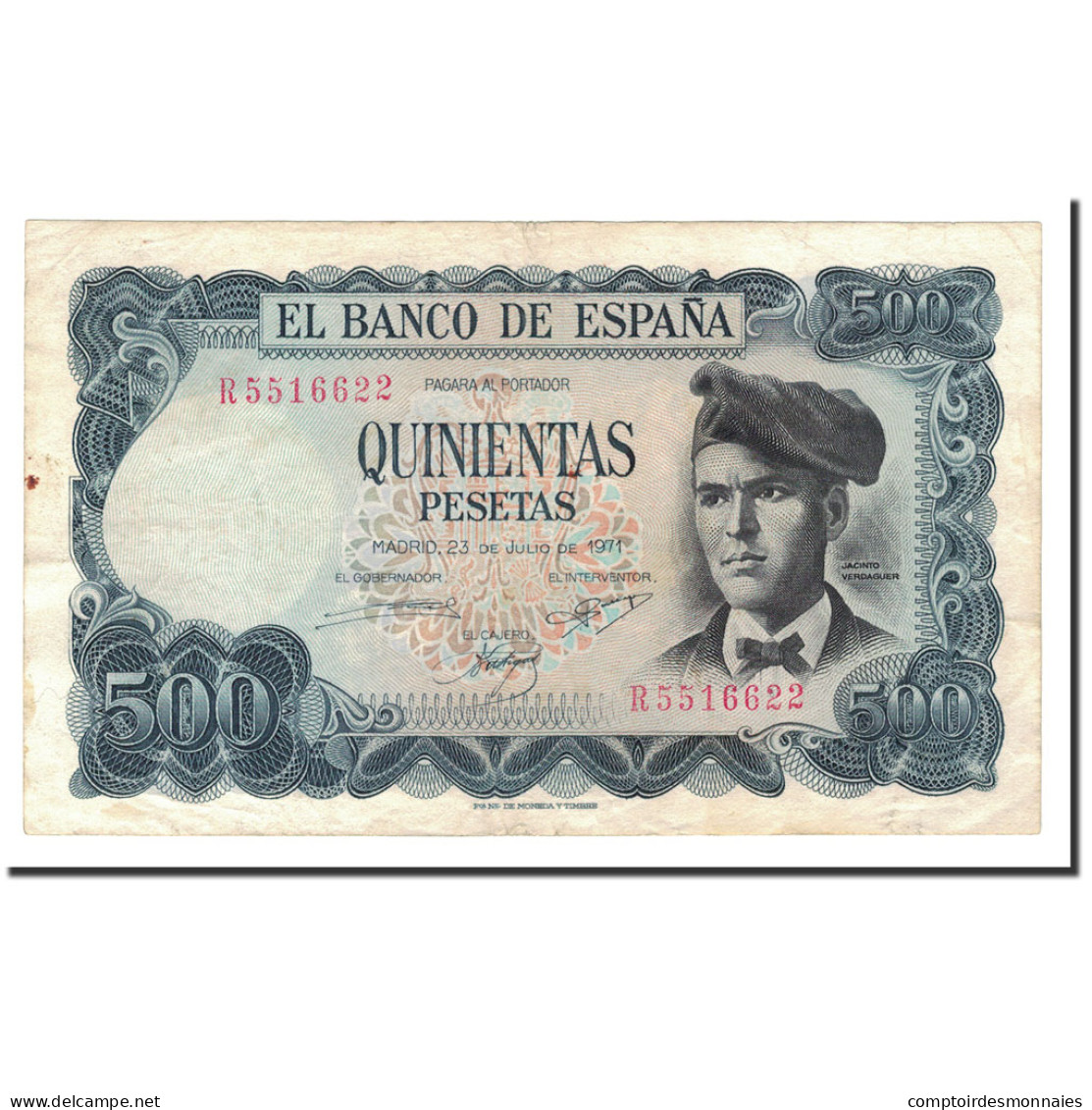 Billet, Espagne, 500 Pesetas, 1971, 1971-07-23, KM:153a, TTB+ - 500 Pesetas