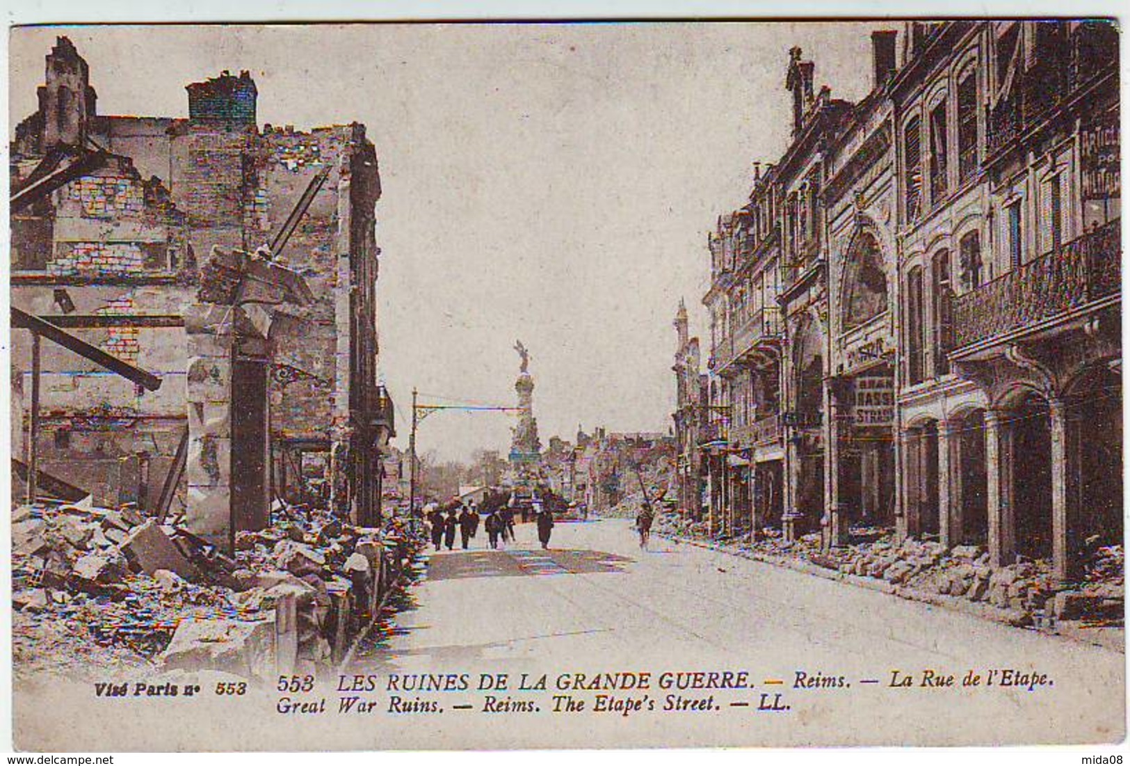 51. REIMS . GUERRE 1914.1918 . LES RUINES DE LA GRANDE GUERRE . RUE DE L'ETAPE - Reims