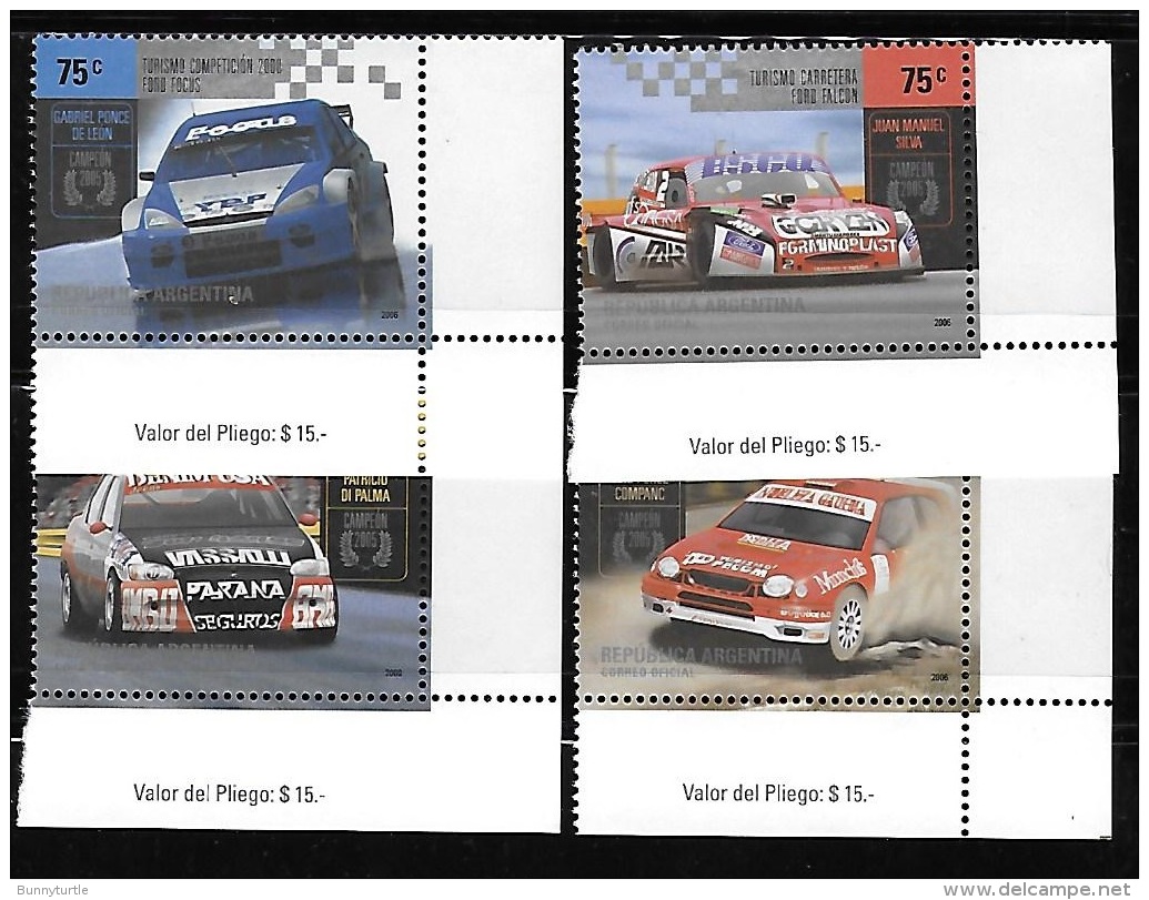 Argentina 2006 Auto Racing Car MNH - Unused Stamps