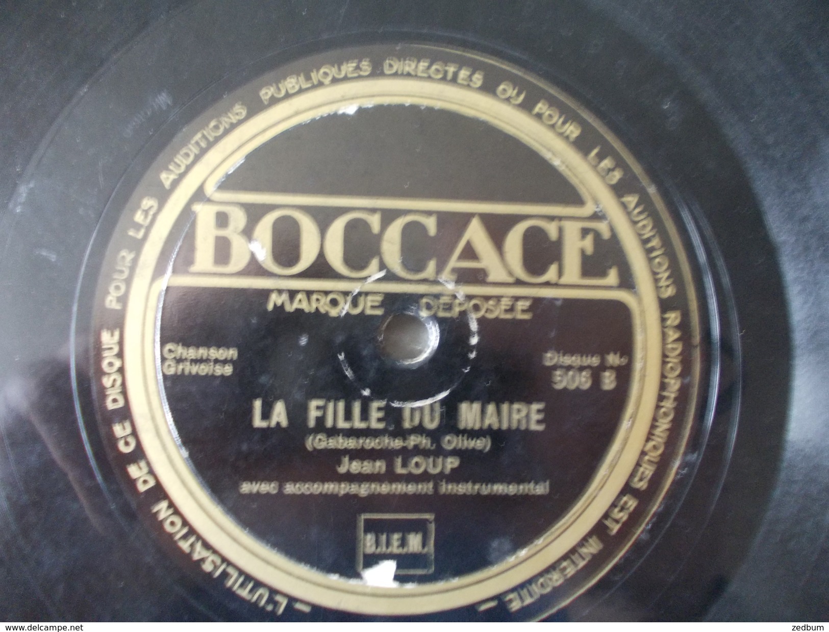 78T - La Fille Du Maire Et La Souris Blanche Par Jean Loup - 78 T - Discos Para Fonógrafos