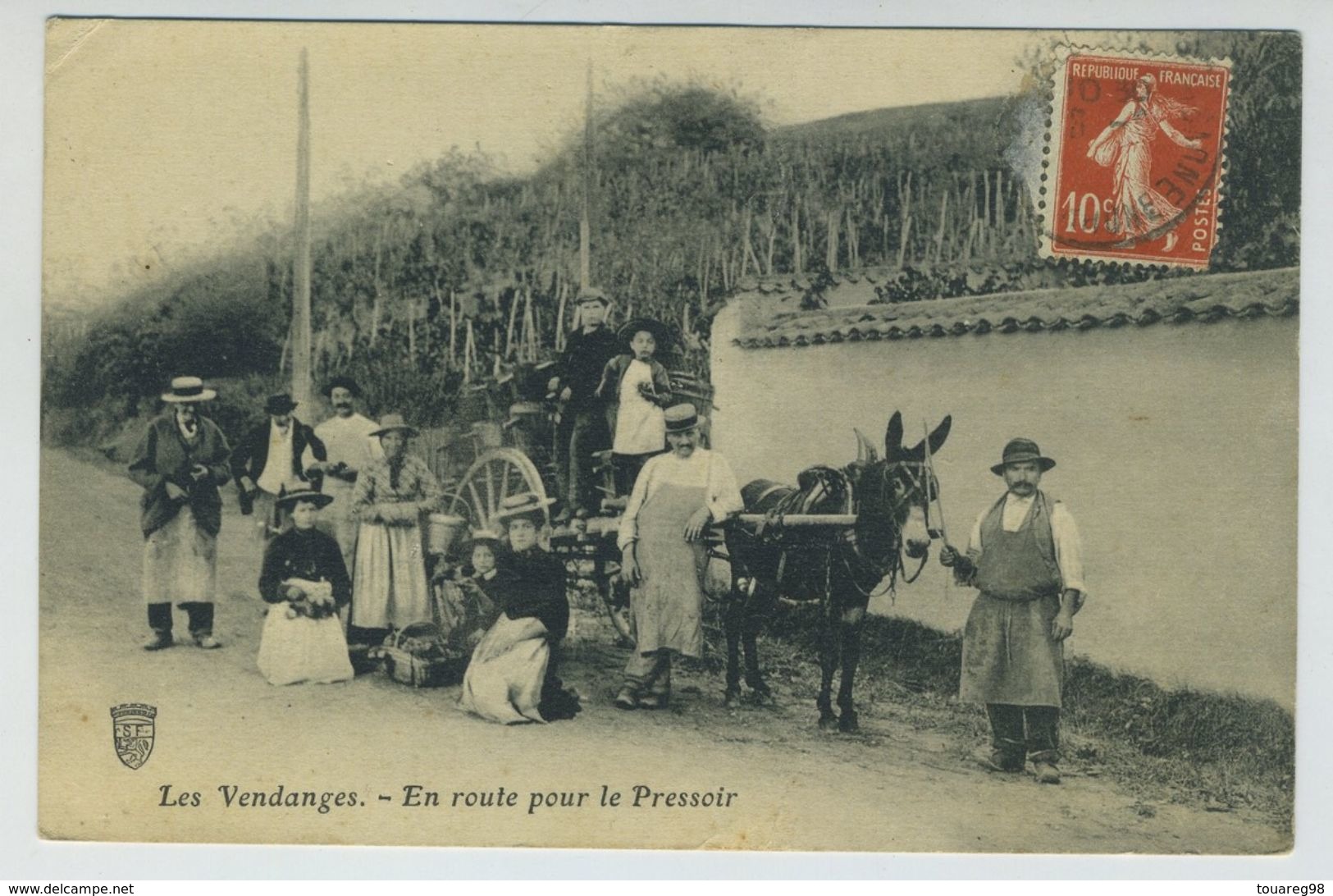 Les Vendanges. En Route Pour Le Pressoir. Attelage. - Autres & Non Classés