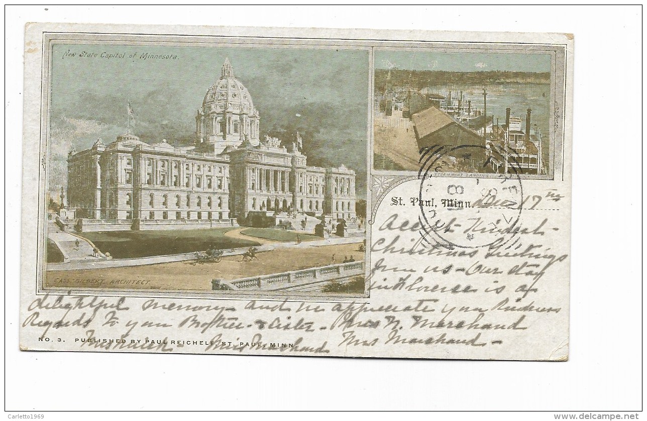 MINNESOTA NEW STATE CAPITOL 1901 VIAGGIATA FP - Other & Unclassified