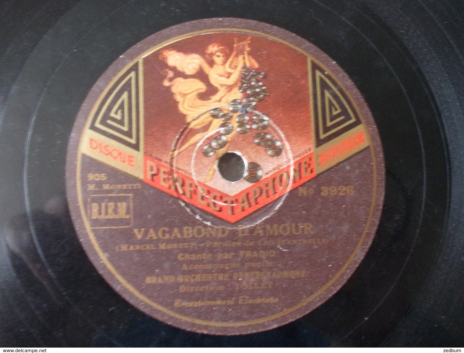 78T - Vagabond D'amour Et Larmes D'amour Par Fradio Et Orchestre Perfectaphone - 78 Rpm - Schellackplatten