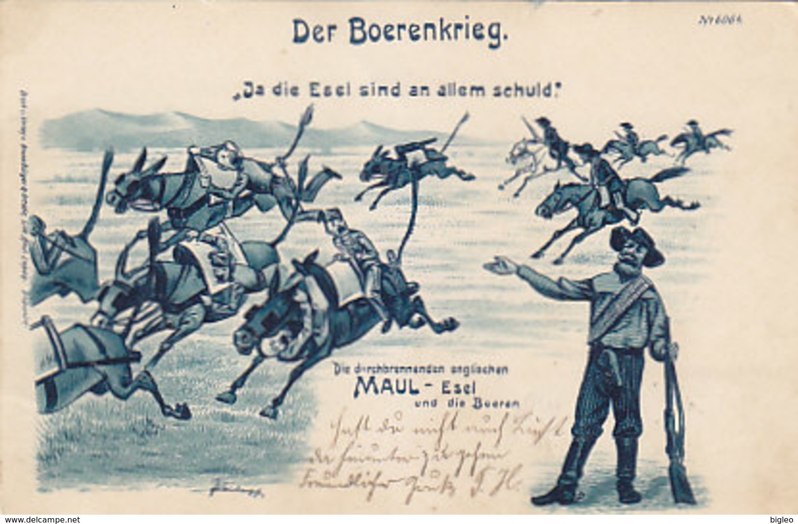 Der Boerenkrieg - Satirische AK - 1900       (A-47-160201) - South Africa