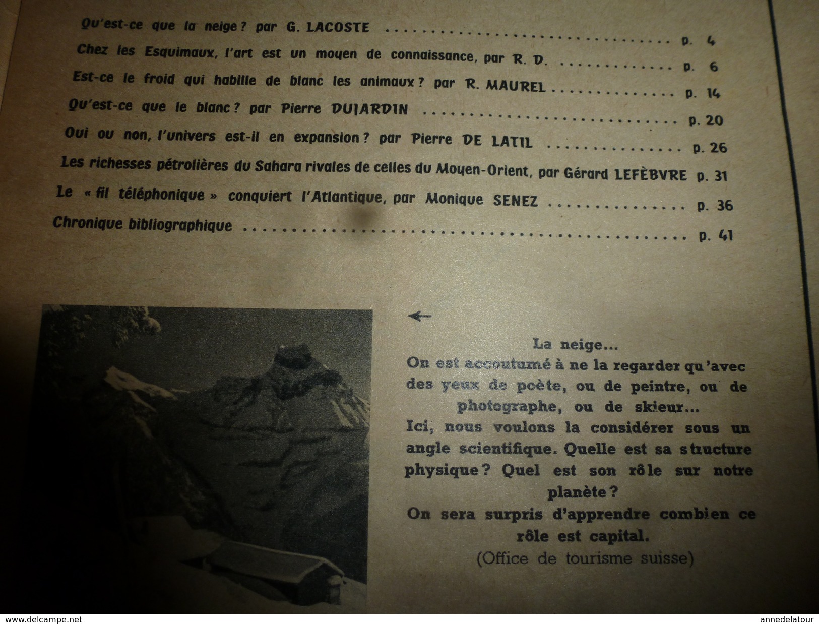 1957 SETA :La NEIGE,c'est QUOI ?;Richesses Pétrolières Du SAHARA;L'art Des ESQUIMAUX;Le BLANC,c'est QUOI ?; UNIVERS;etc - Science