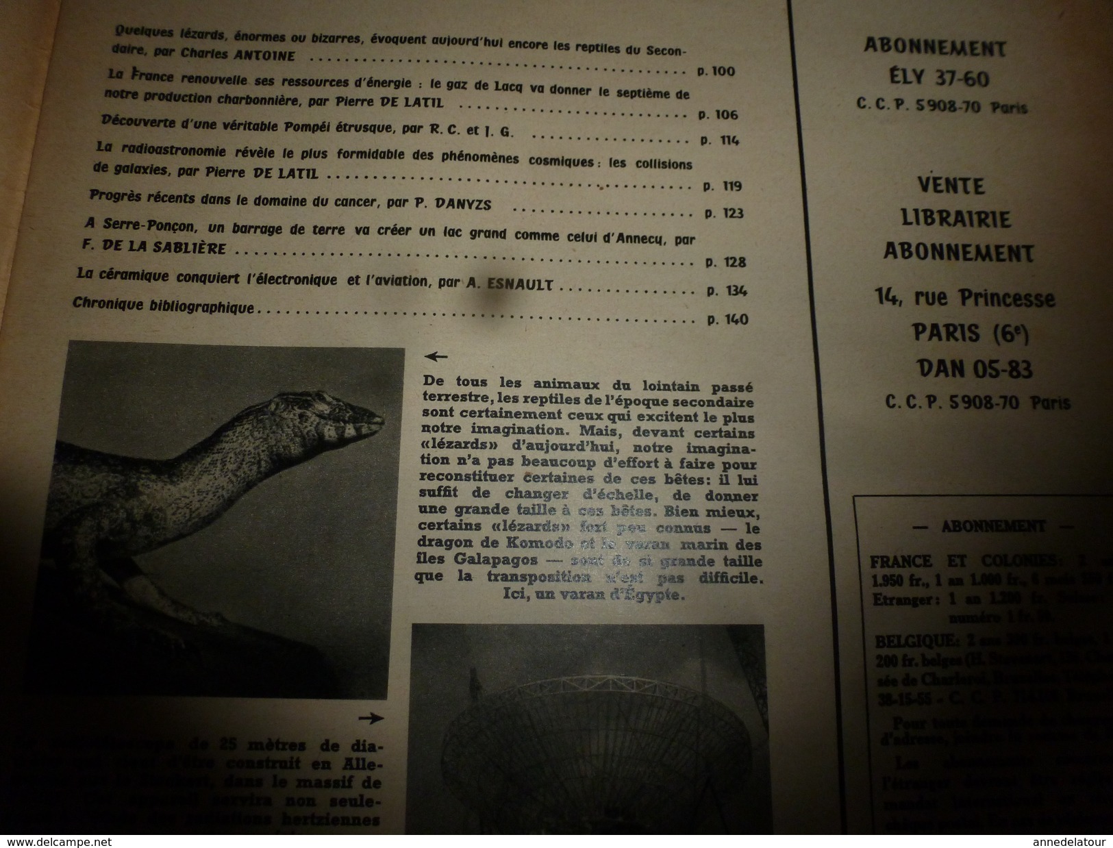 1957 SETA :Supercatastrophe Cosmique;LACQ; Pompéï étrusque;Barrage Serre-Ponçon;Céramique ,électronique Et Aviation;etc - Science