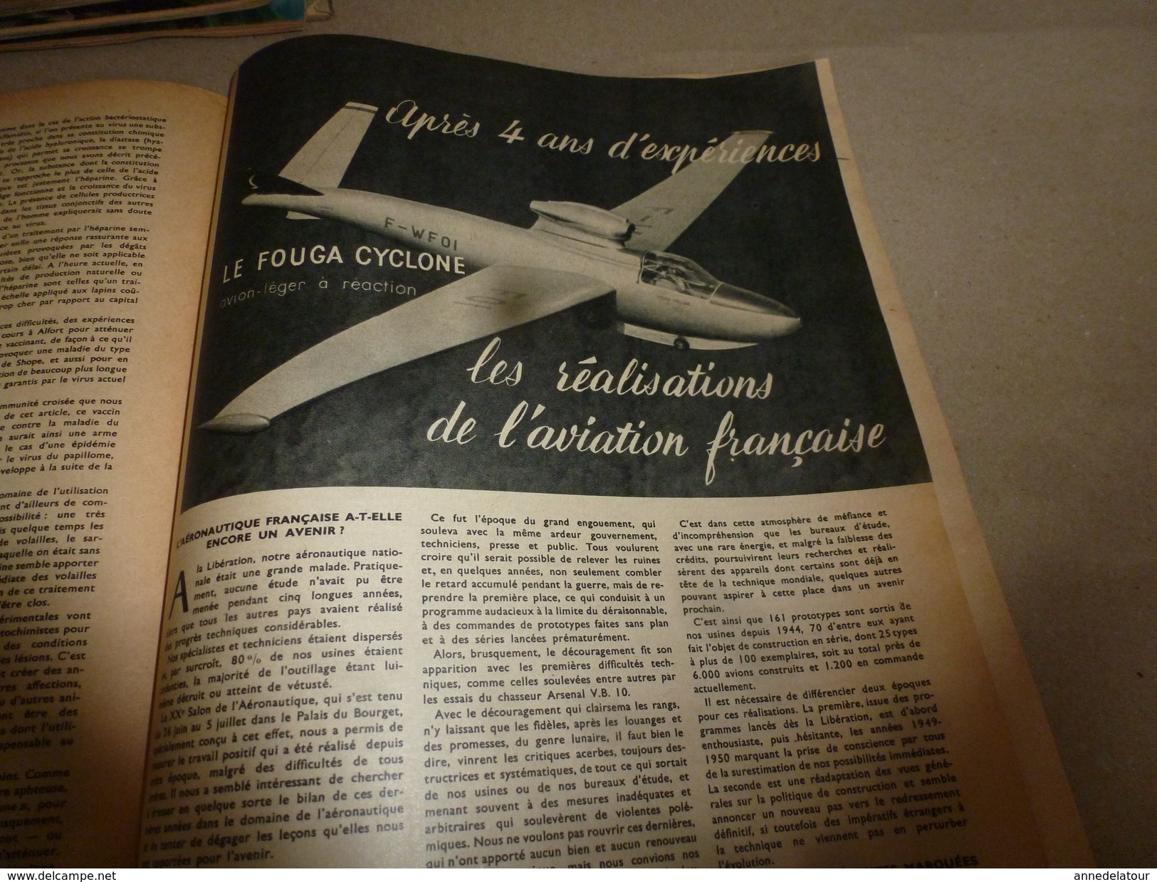 1953 SETA :Inventaire minier du SAHARA;Pragnières,La Glaire,L'Escoubous; La LIBELLULE; Avion FOUGA CYCLONE;Minorque;etc