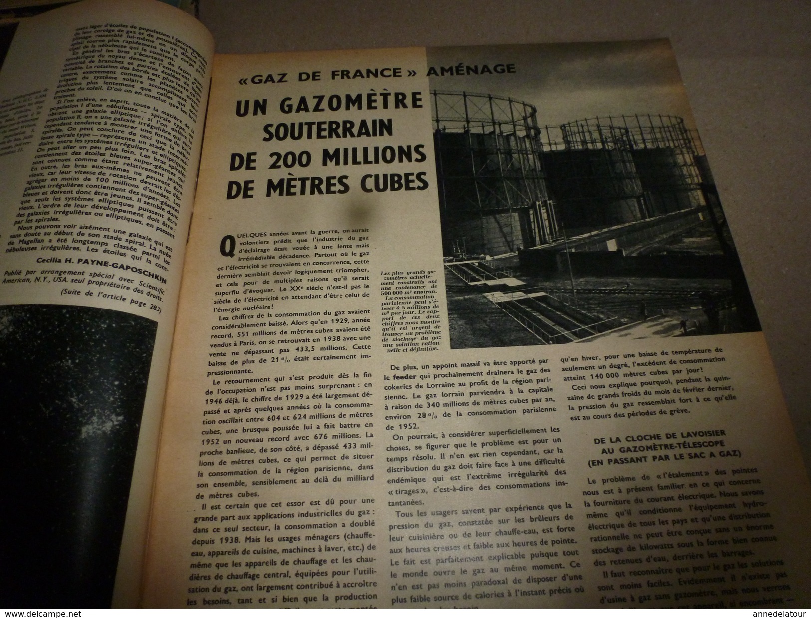 1954 SETA :Astronomie;Les MAYAS;Optique médicale;Gazomètre souterrain de 200 million M3;Antomologie;Navigation-TORRENT