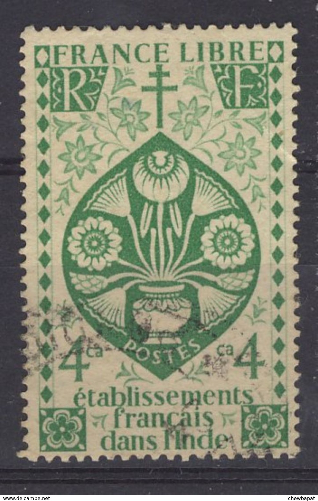 Inde - Oblitéré -  France Libre Etablissement Francais Dans L'Inde - Used Stamps