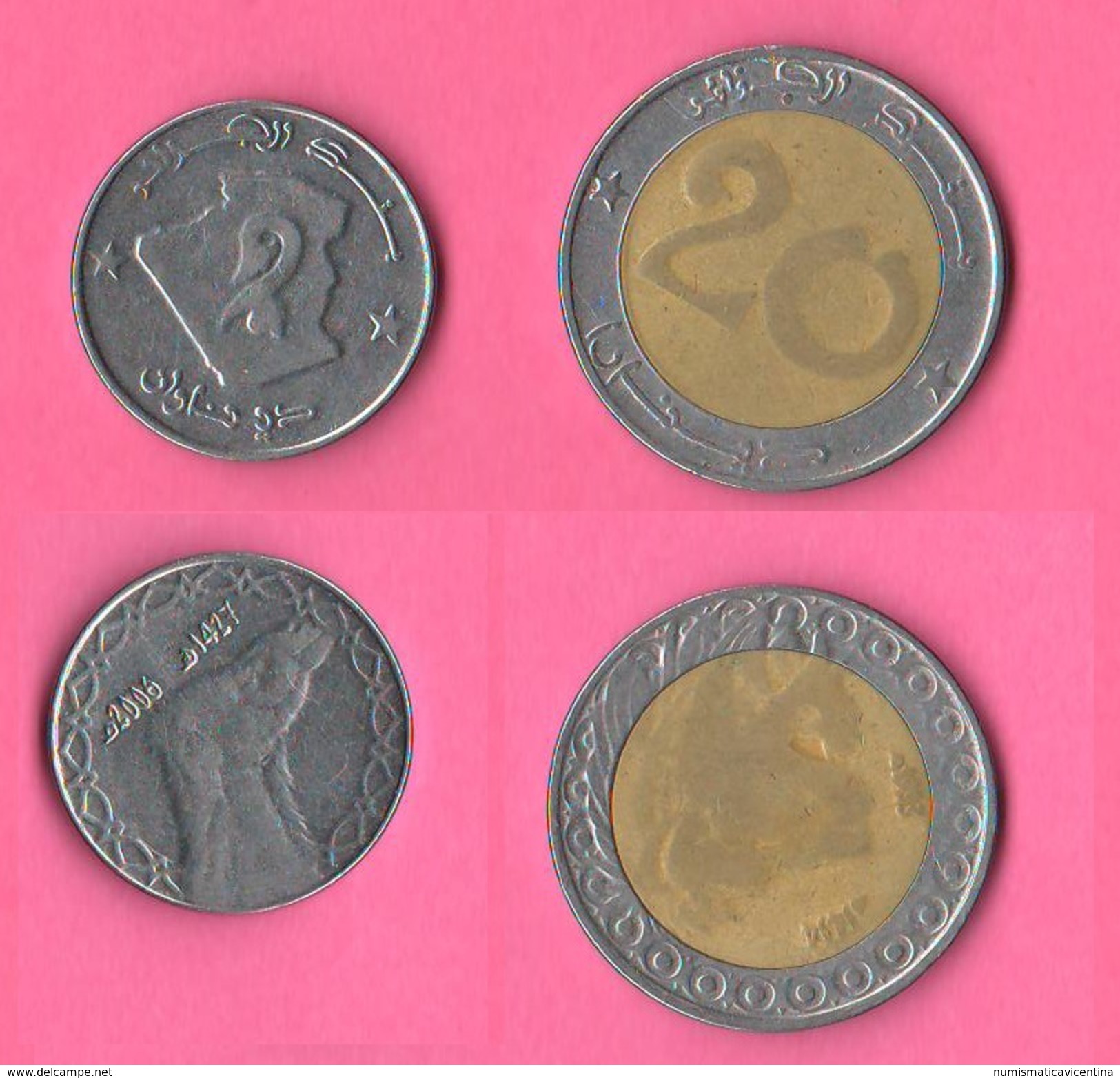 Algeria 2 + 20 Dinari Bimetallico - Algérie