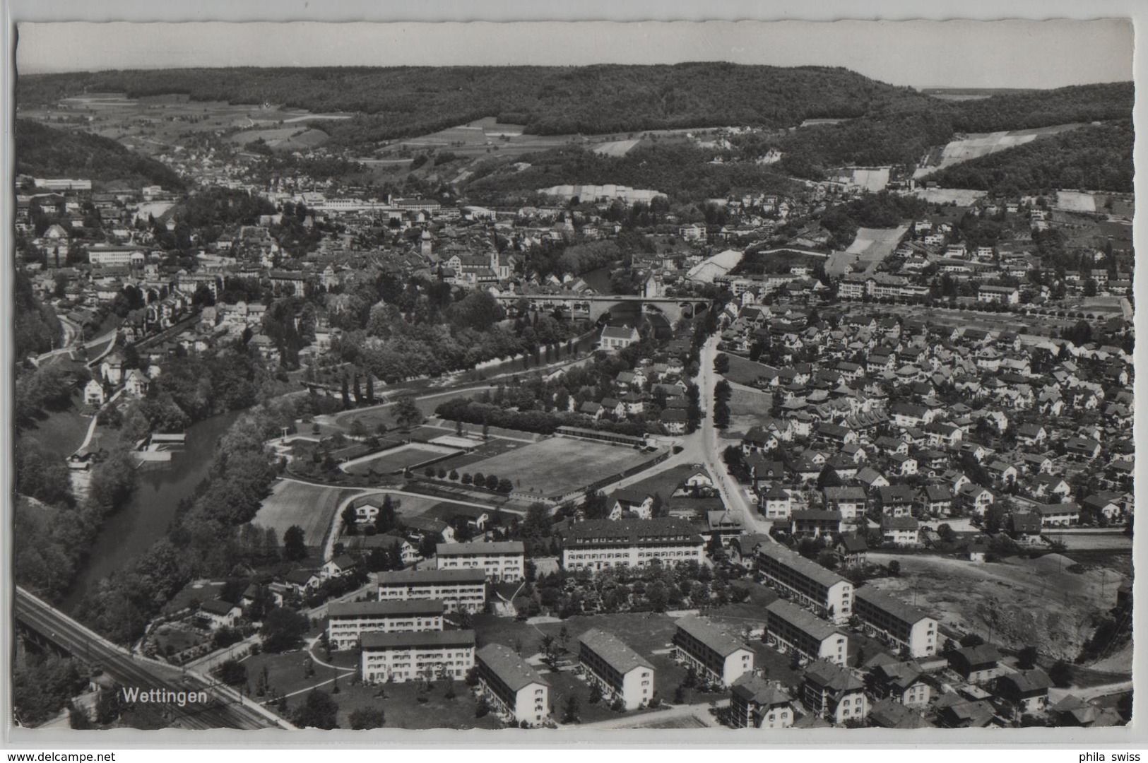 Wettingen - Generalansicht - Flugaufnahme P. Zaugg No. 555 Fl. - Wettingen