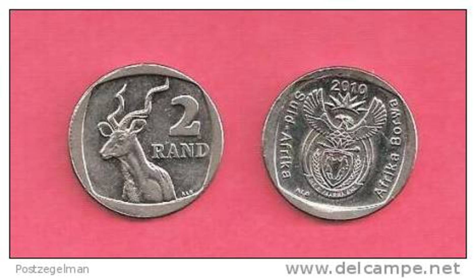 SOUTH AFRICA  2010 Nicely Used 2 Rand Coin Nr. 165A, C1352 - Zuid-Afrika