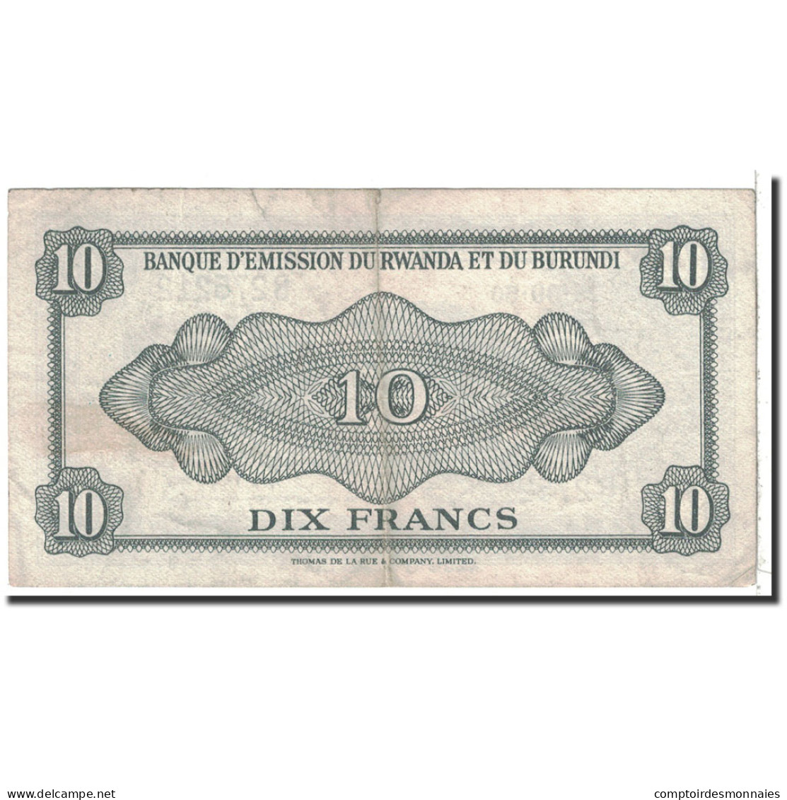 Billet, Rwanda-Burundi, 10 Francs, 1960, 1960-09-15, KM:2a, TTB - Rwanda