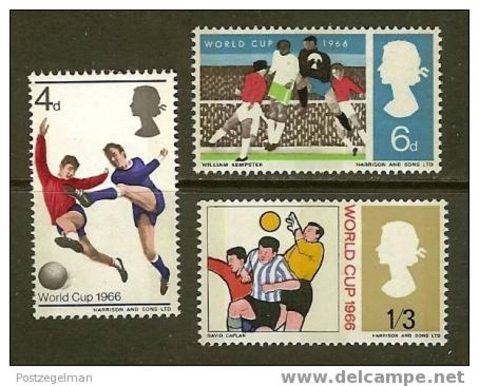 UK 1966 MNH Stamp(s) Worldcup Football 422-424 #5888 - Neufs