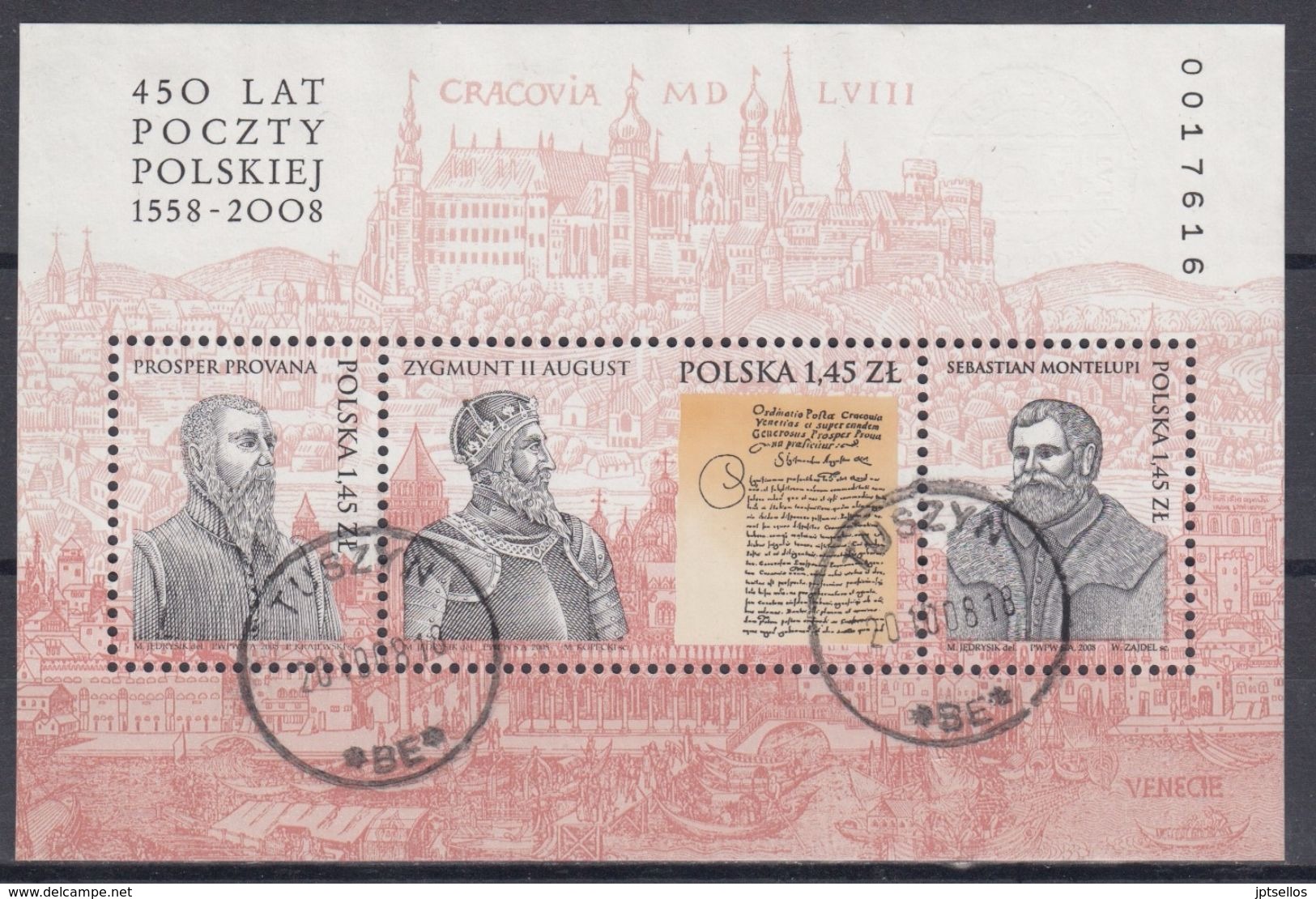 POLONIA 2008 HB-177 USADO - Blocks & Sheetlets & Panes