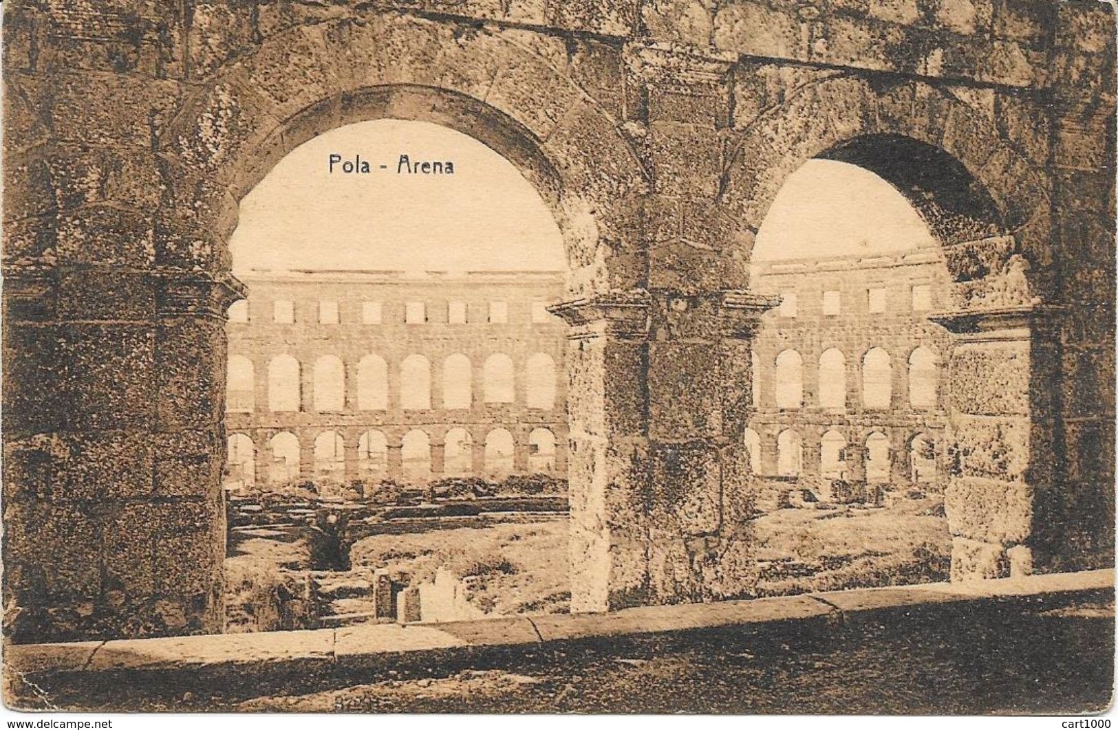 10c.LEONI SOPRASTAMPATO VENEZIA GIULIA 1919 SU CARTOLINA DI POLA - Venezia Giulia