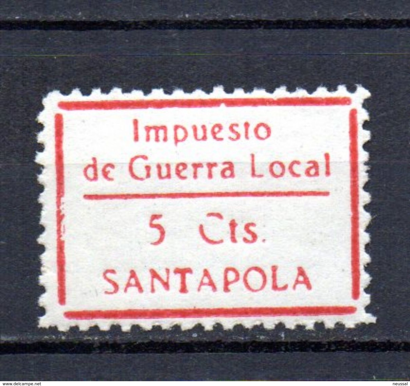 Viñeta Nº 6b?  De Santapola Impuesto De Guerra Local. - Viñetas De La Guerra Civil