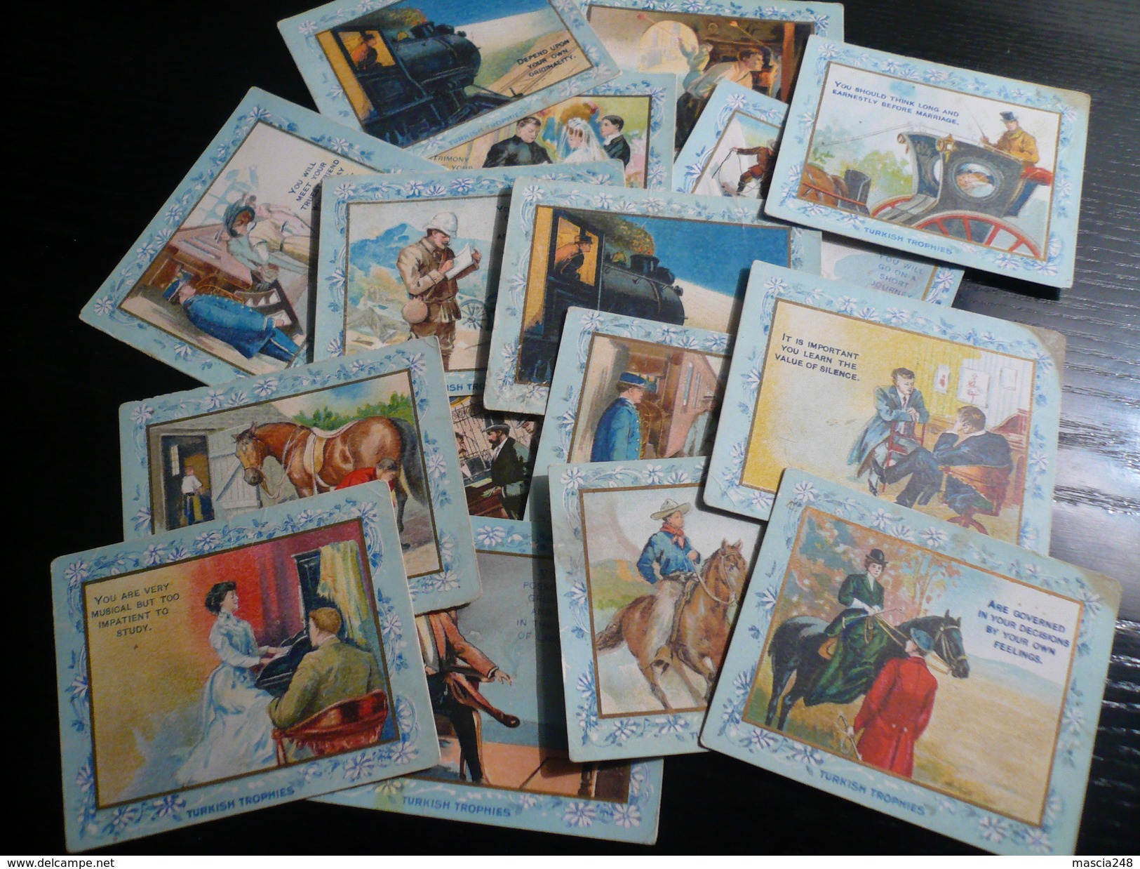 Old Cigarette Cards Lot (2) - N° 16 Turkish Trophies Cards Fortune Series Anargyros - Advertising Items