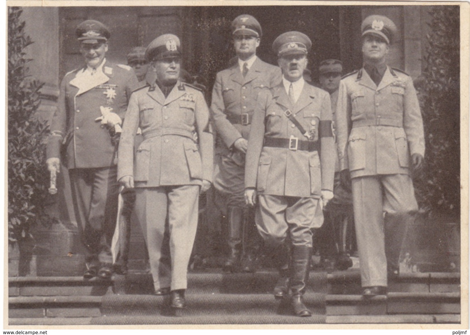 Carte Photo " Les Hommes Du Temps" N° 125 De Hitler, Le Duce, Göring, Hess Et Ciano - Autres & Non Classés