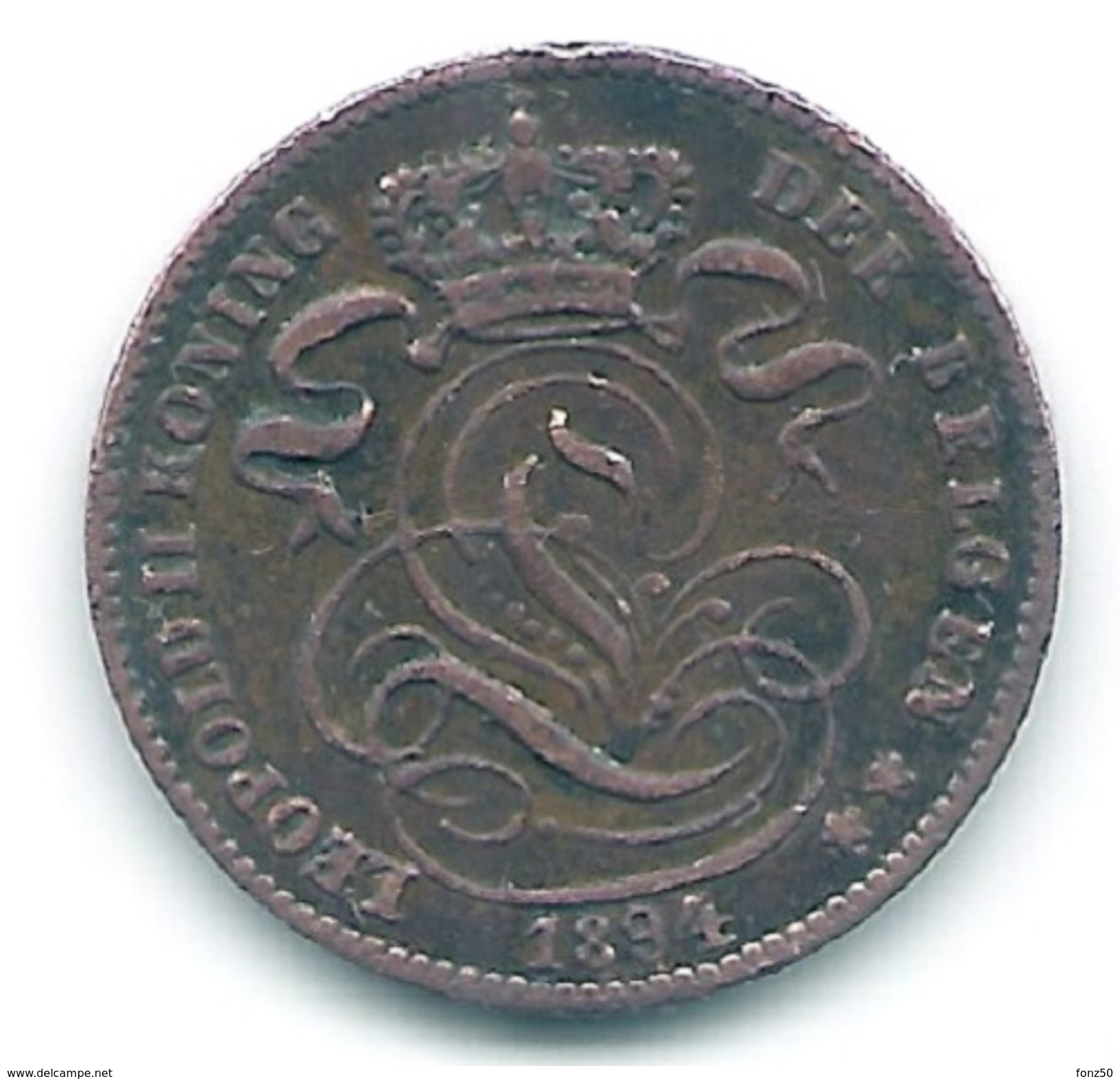 LEOPOLD II * 1 Cent 1894 Vlaams * Z.Fraai / Prachtig * Nr 9501 - 1 Centime