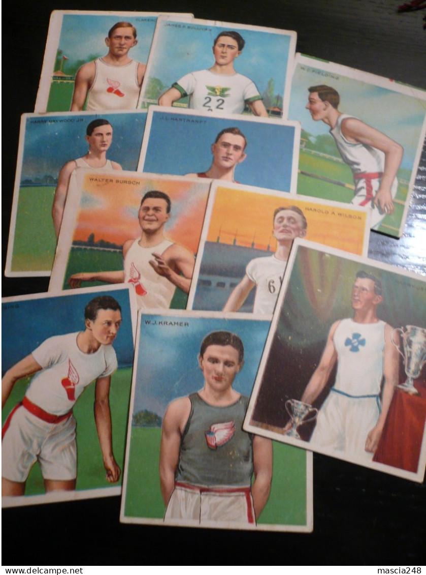 Sport Old Cigarette Cards Lot (10) - Mecca  N° 12  Champion Athlete Cards - Objetos Publicitarios