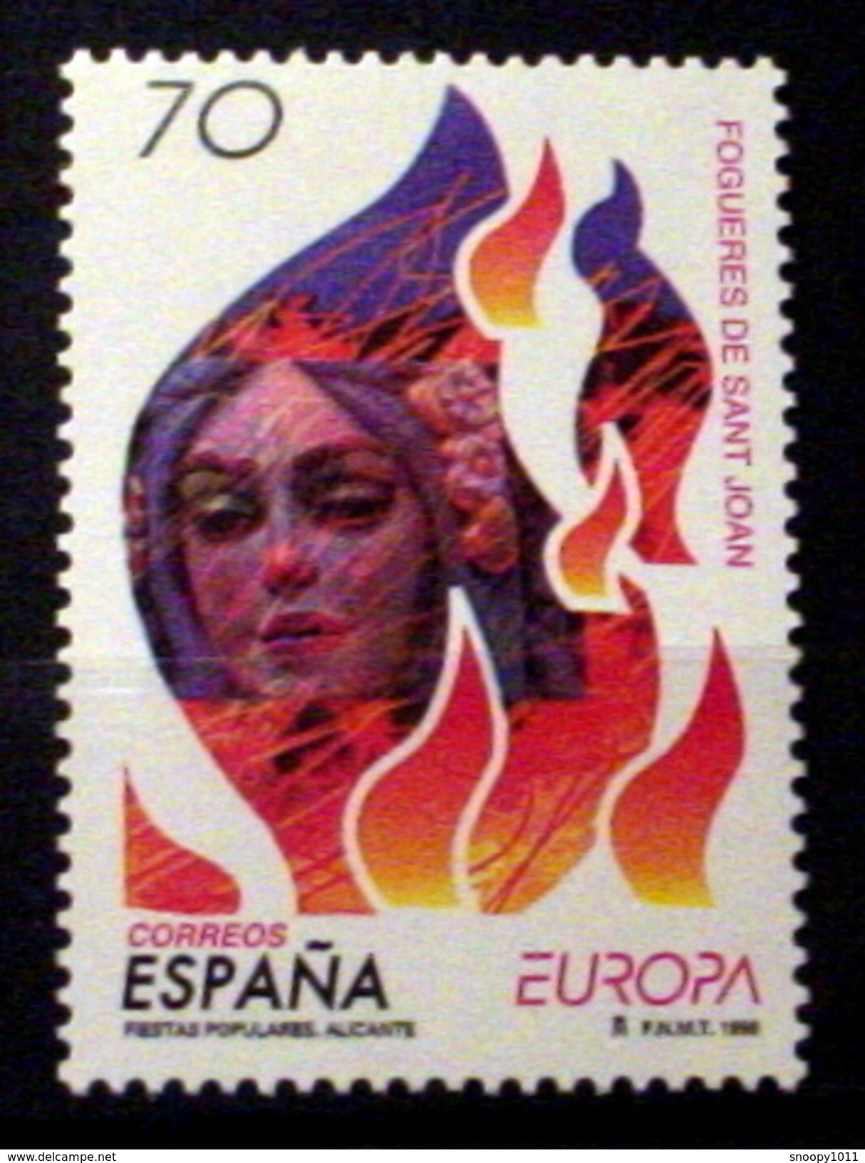 SPAIN # 2941.  70p,  Europa- Bonfire Of St. John.    MNH (**) - Unused Stamps