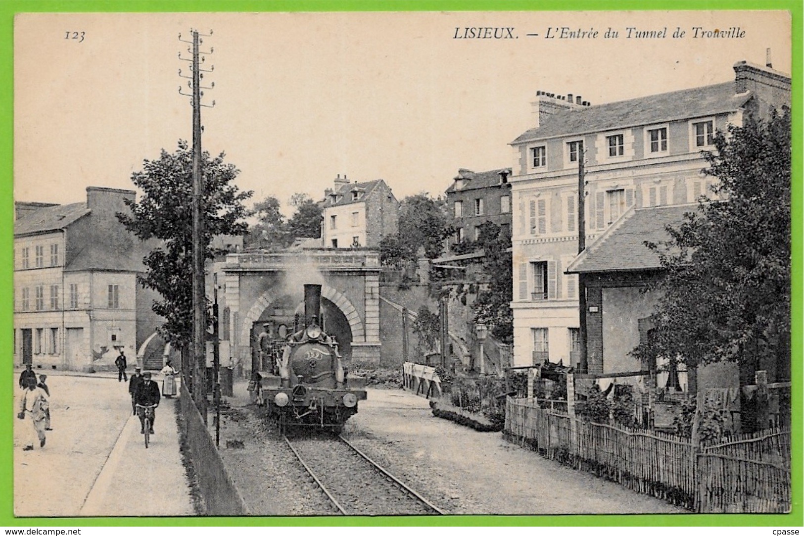 CPA 14 LISIEUX Calvados - L'Entrée Du Tunnel De Trouville (Train - Loco - Locomotive) édition Originale ND Phot - Lisieux