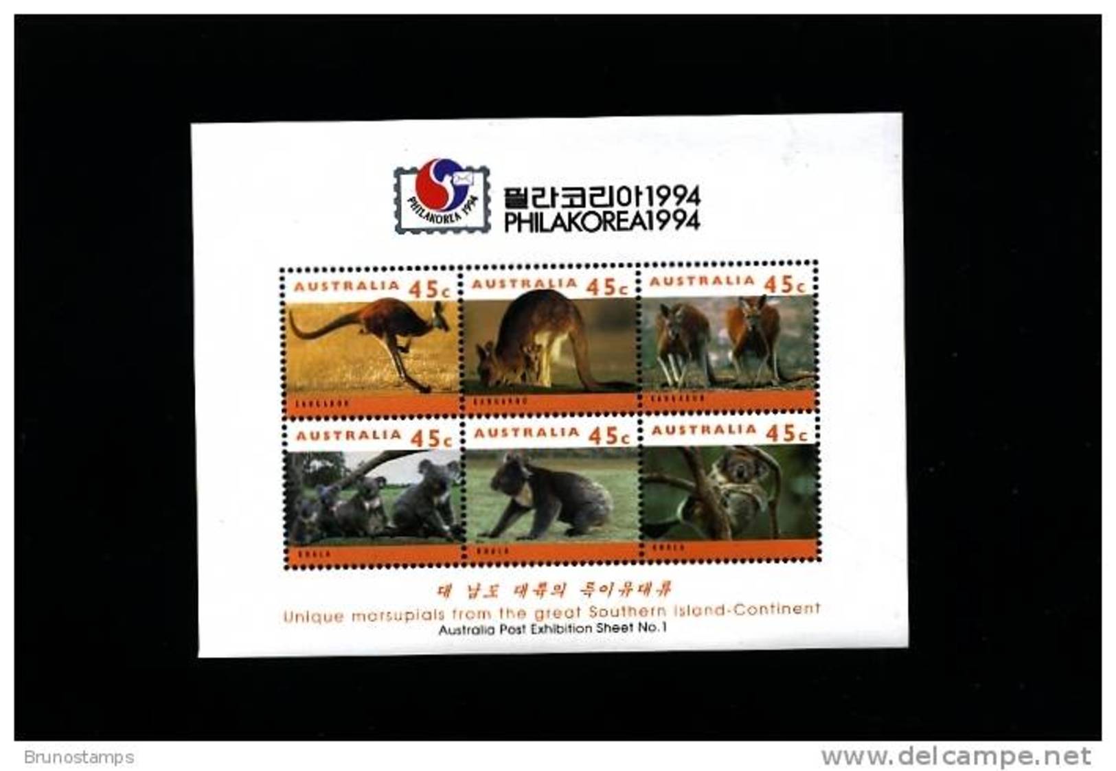 AUSTRALIA - 1994  PHILAKOREA  MS  MINT NH - Blocchi & Foglietti