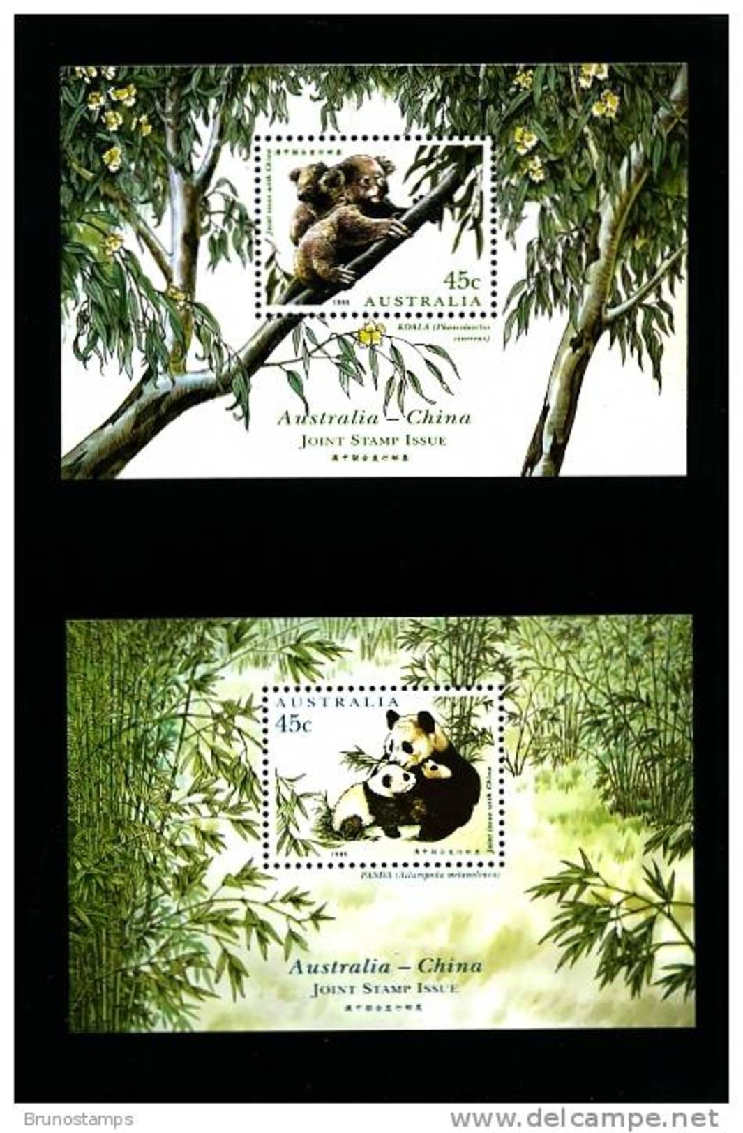 AUSTRALIA - 1995 AUSTRALIA-CHINA JOINT ISSUE  TWO  MS   MINT NH - Blocchi & Foglietti