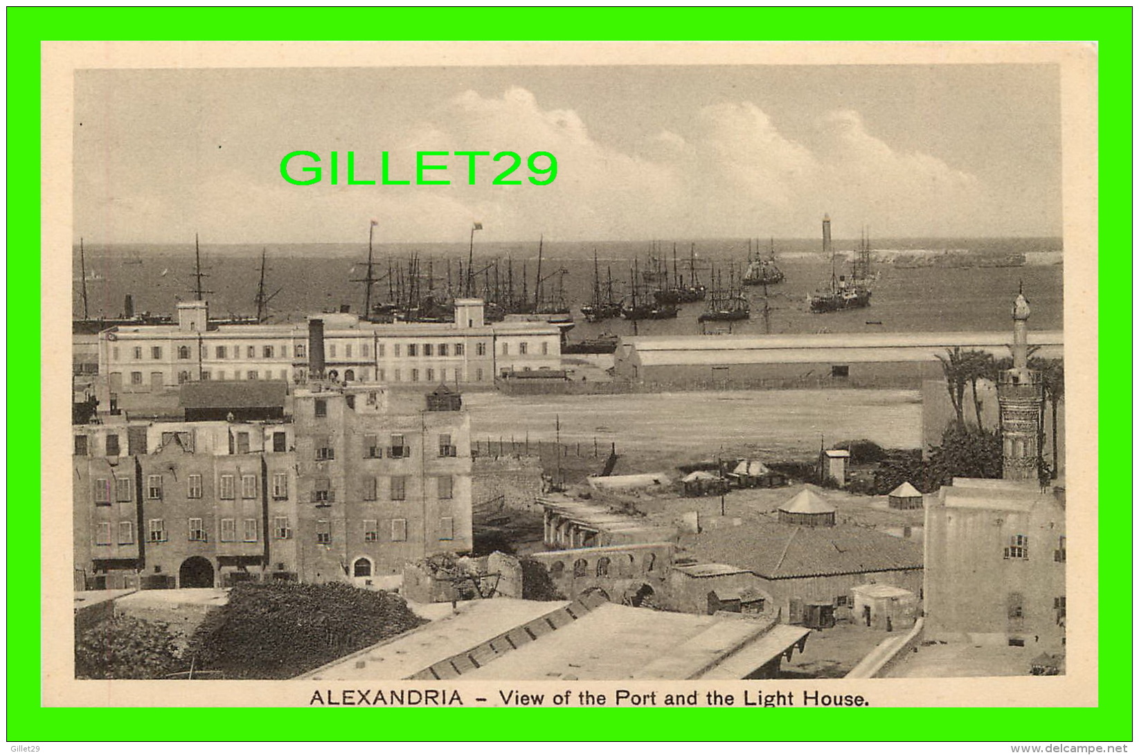 ALEXANDRIA, EGYPTE - VIEW OF THE PORT AND THE LIGHT HOUSE  - THE CAIRO POSTCARD TRUST - - Alexandrie