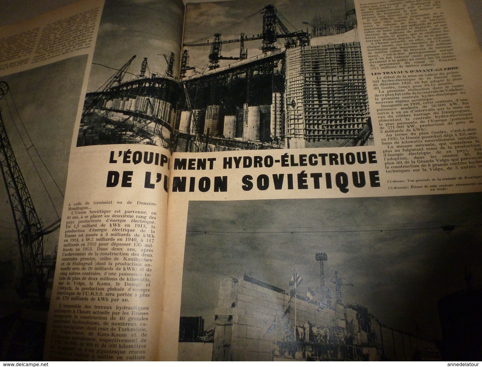 1955 SETA : Plans Centrales Atomiques;Avion LE CARAVELLE;L'HYDRO-ELECTRIQUE De Russie;Trains Télécommandés;Entomologie - Wissenschaft